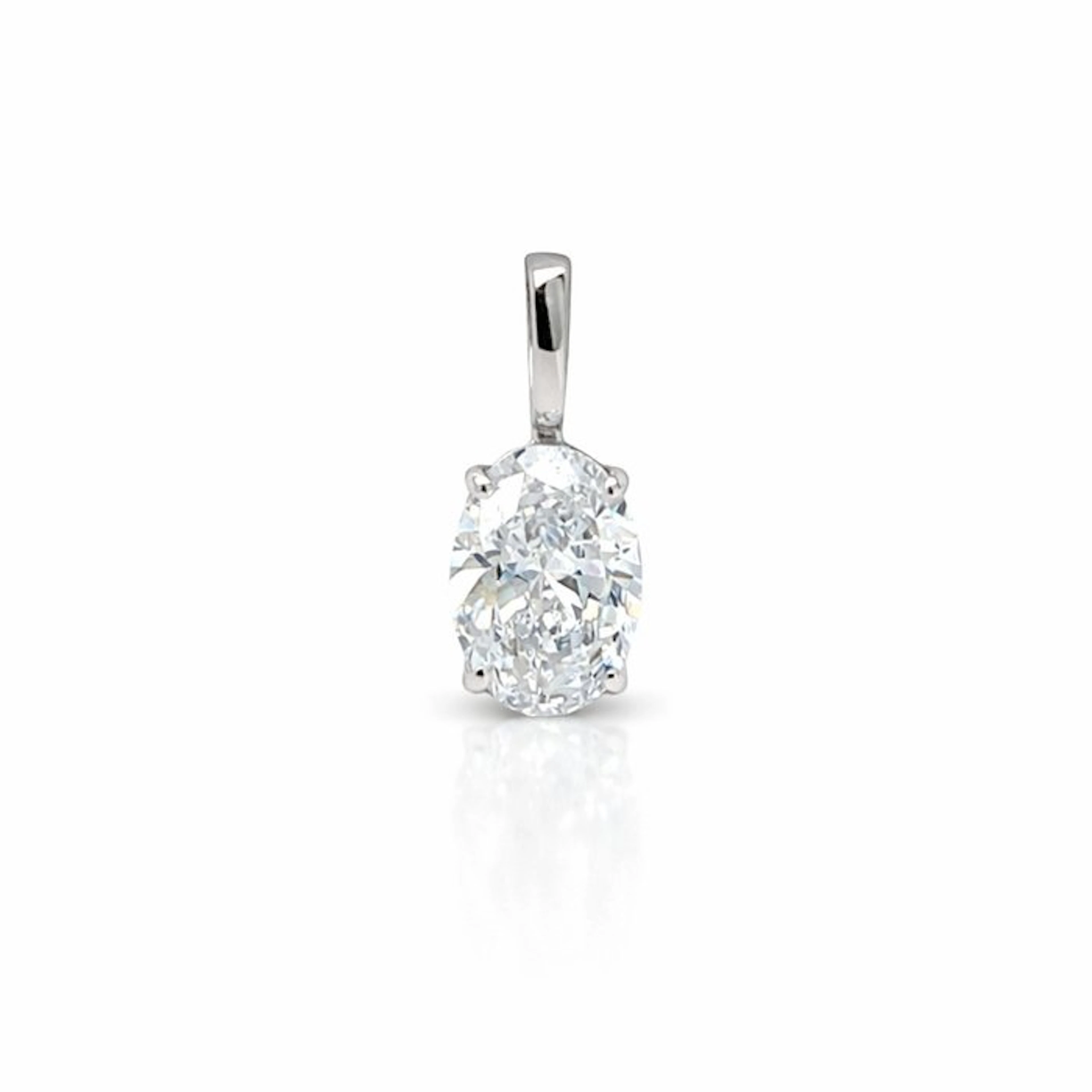 No reserve price - Pendant - 14 kt. White gold - 1.02ct. tw. Diamond