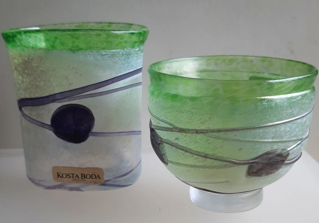 Kosta Boda - Bertil Vallien - Platter (2) - Glass - Bertil Vallien miniatures
