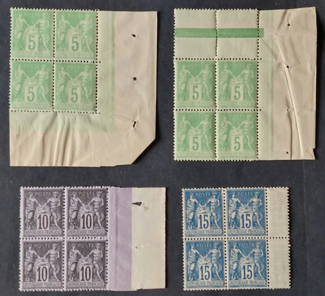 France - Sage, pack of 4 blocks of 4 new ones - Yvert 89, 102, 103 et 106