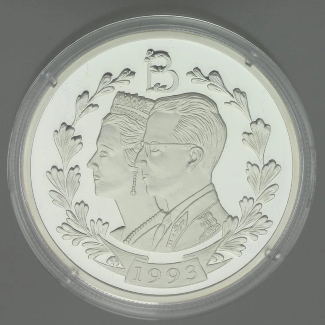 Belgium. Ecu Baudouin Argent PROOF 1993 (No reserve price)