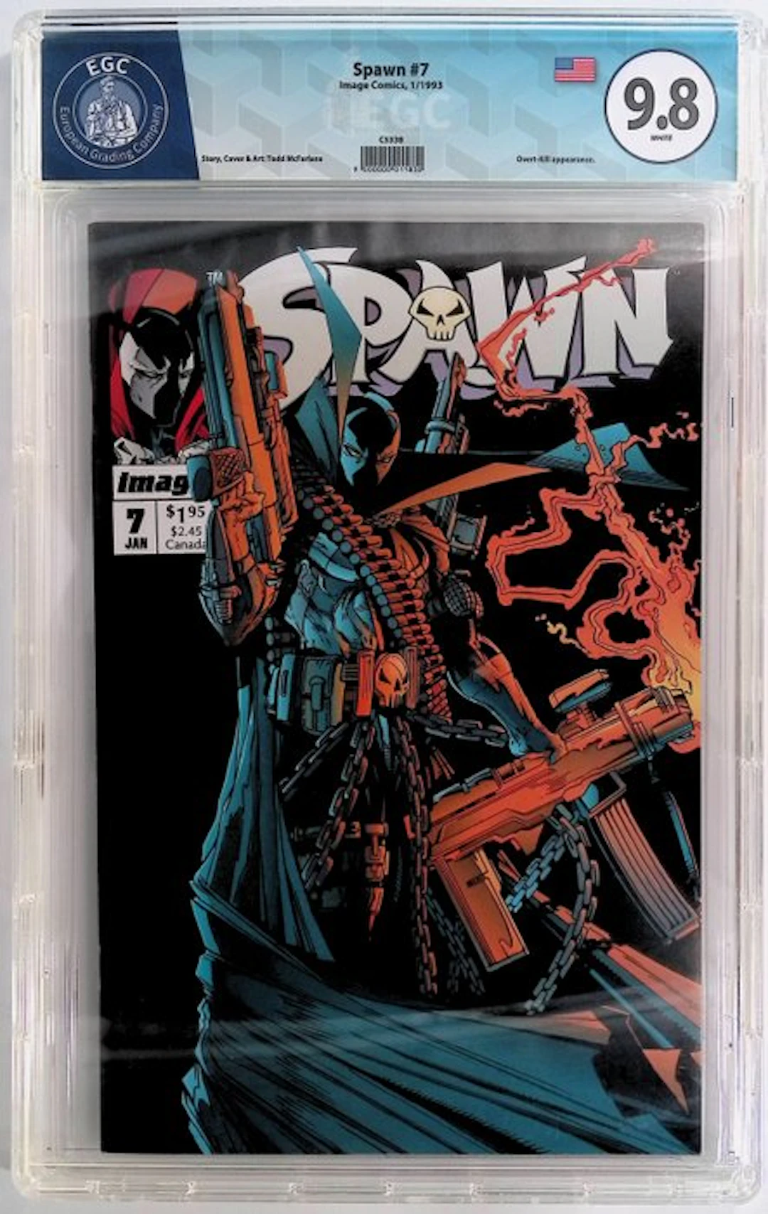 Spawn #7 - EGC 9.8 - 1 Graded comic - First edition - 1993