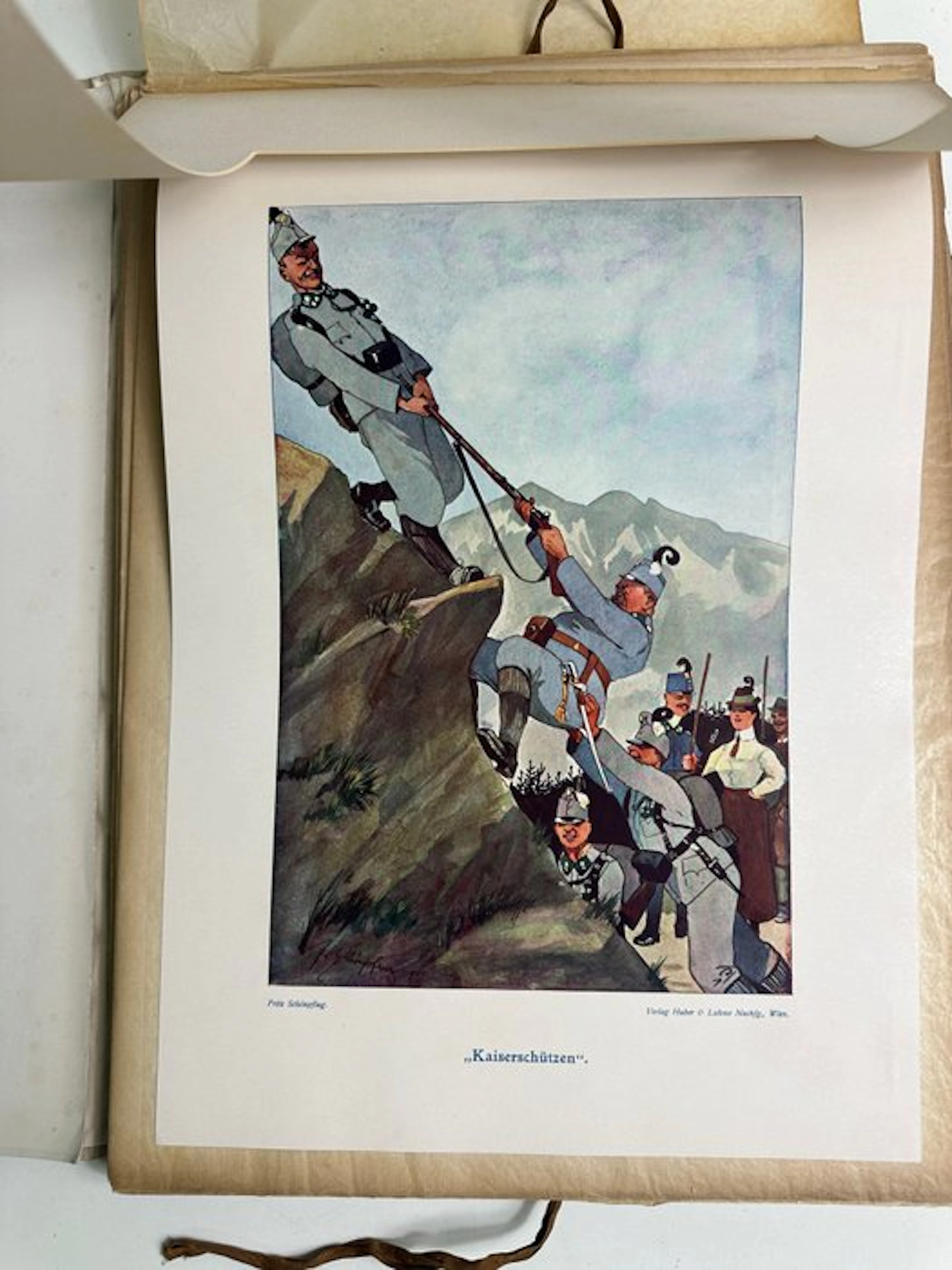 Fritz Schönpflug - Krieg im Frieden - album illustrato - satira guerra