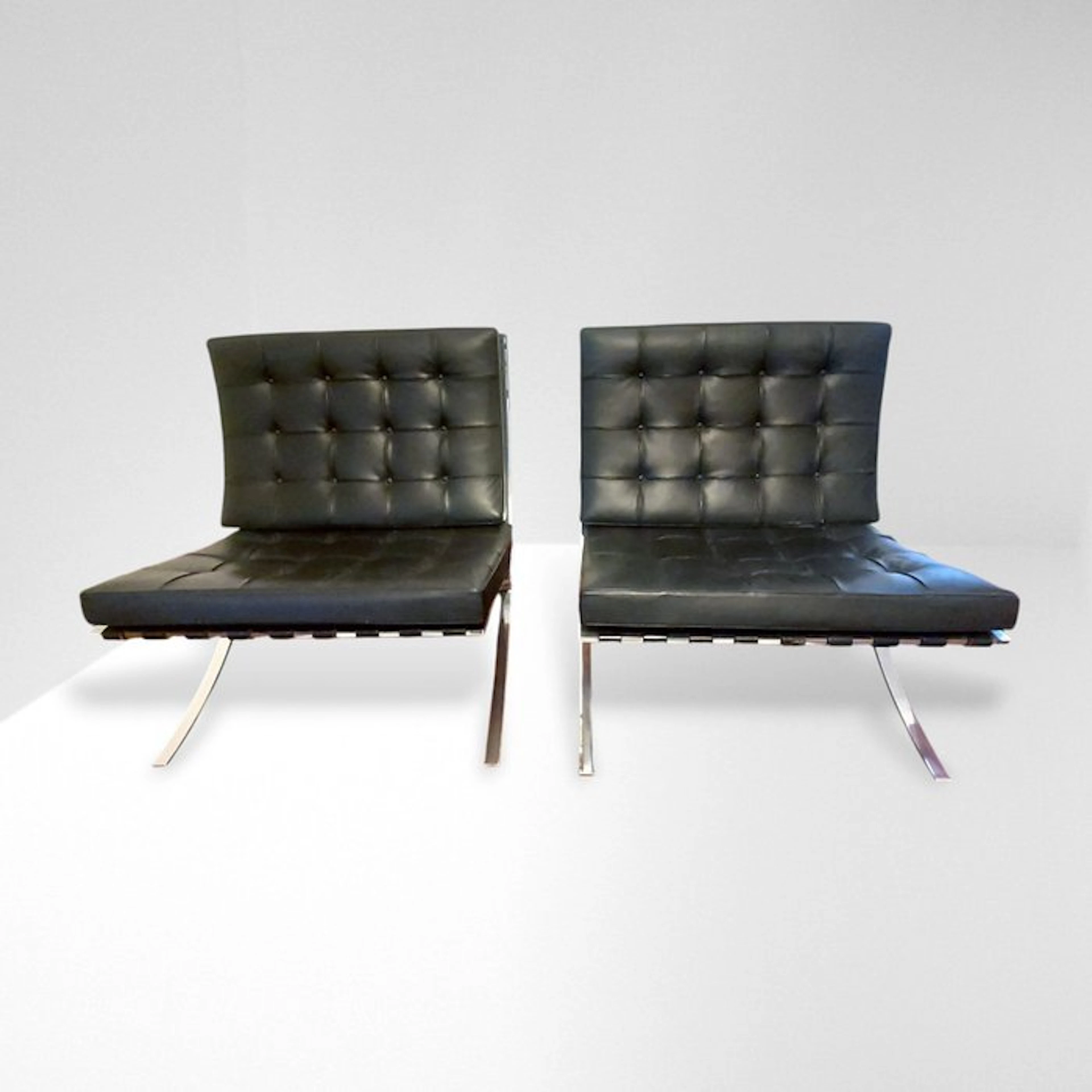 Knoll - Ludwig Mies van der Rohe - Armchair (2) - Barcelona chair - Leather