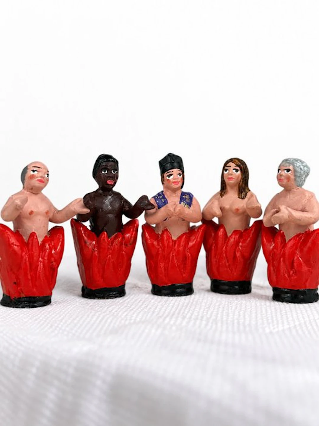 Sculpture, Anime del Purgatorio, tema Memento Mori - 6 cm - Earthenware