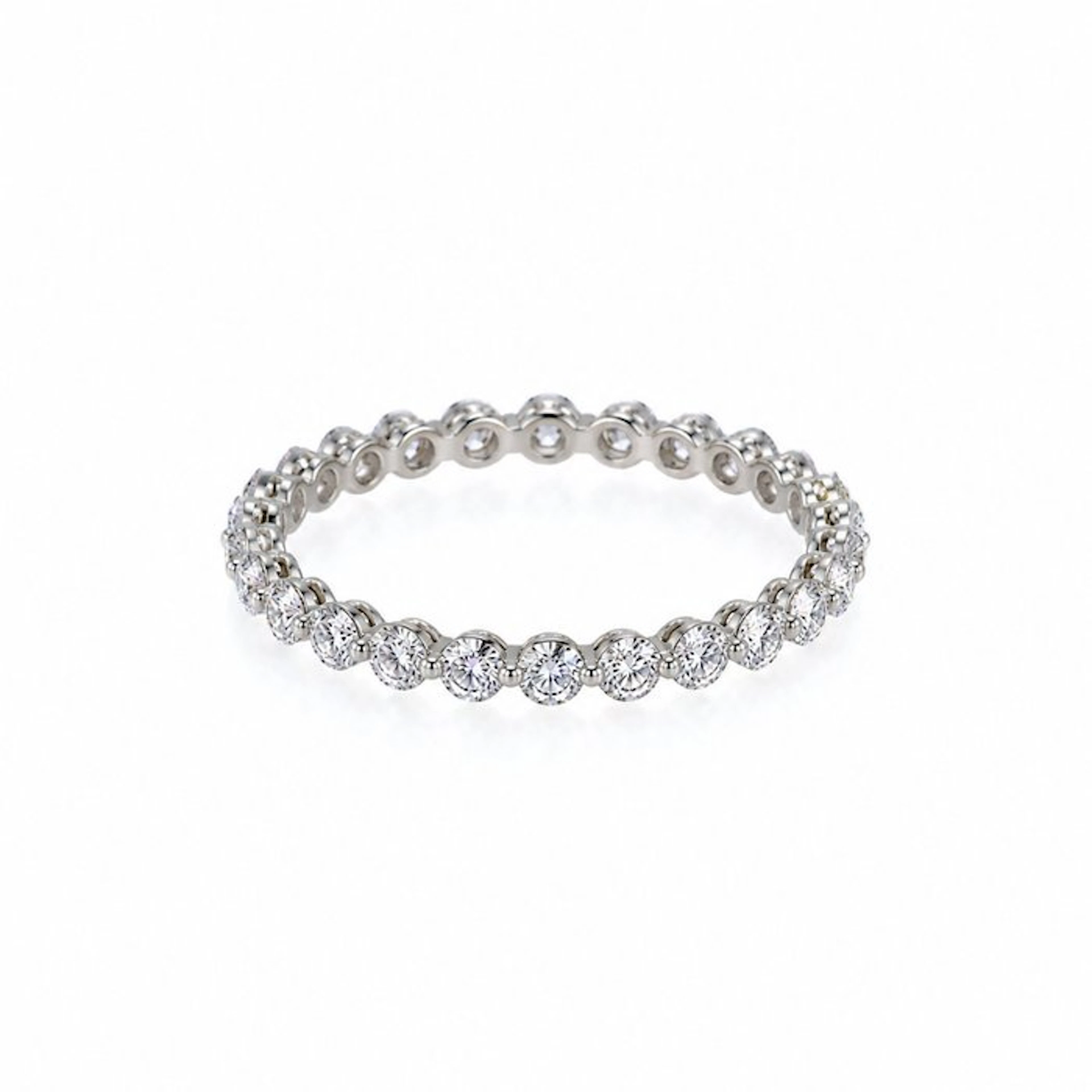 No reserve price - Ring - 14 kt. White gold - 1.10ct. tw. Diamond (Lab-grown)