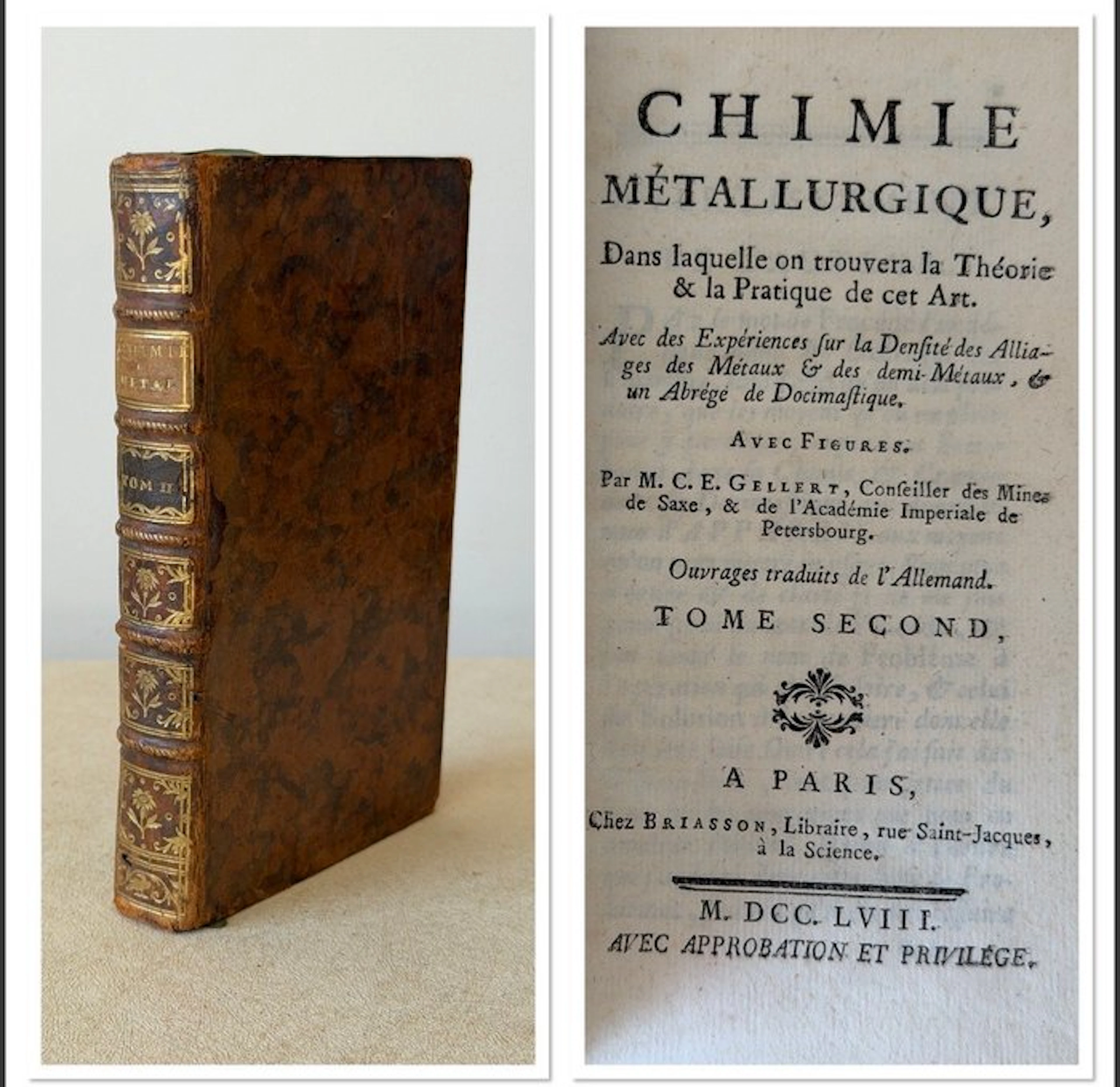 Gellert - Chimie Métallurgique - 1758