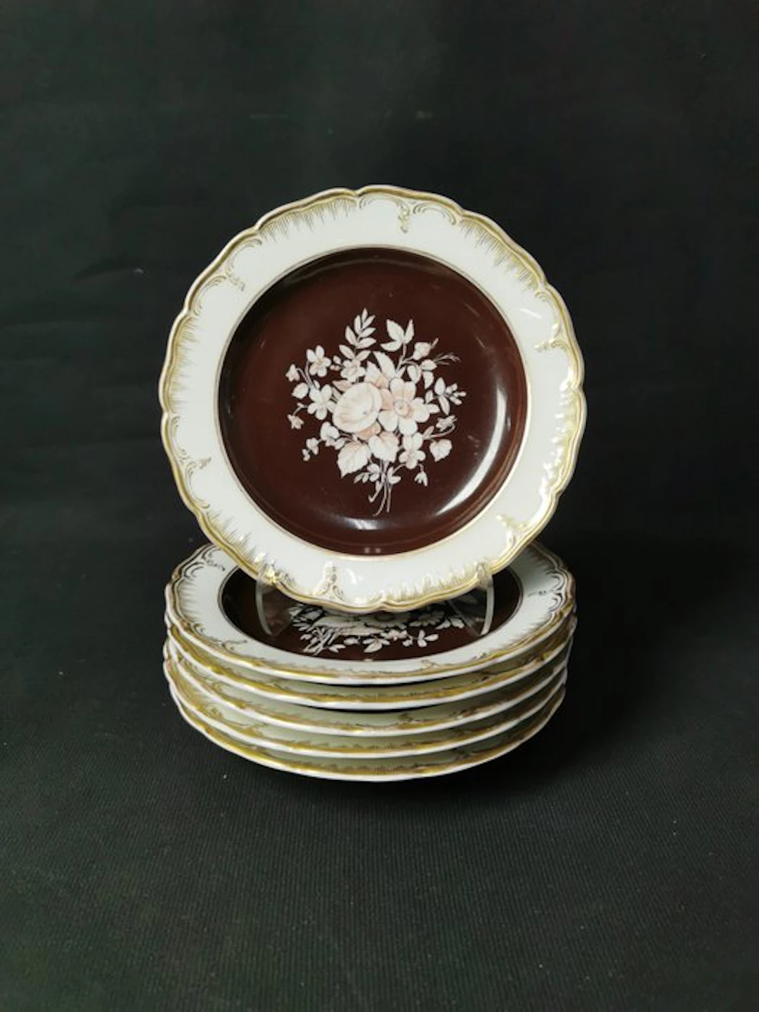 KPM - Neuglatt -6 Piatti da dolce - D.18cm - XIX secolo - Dish (6) - Porcelain