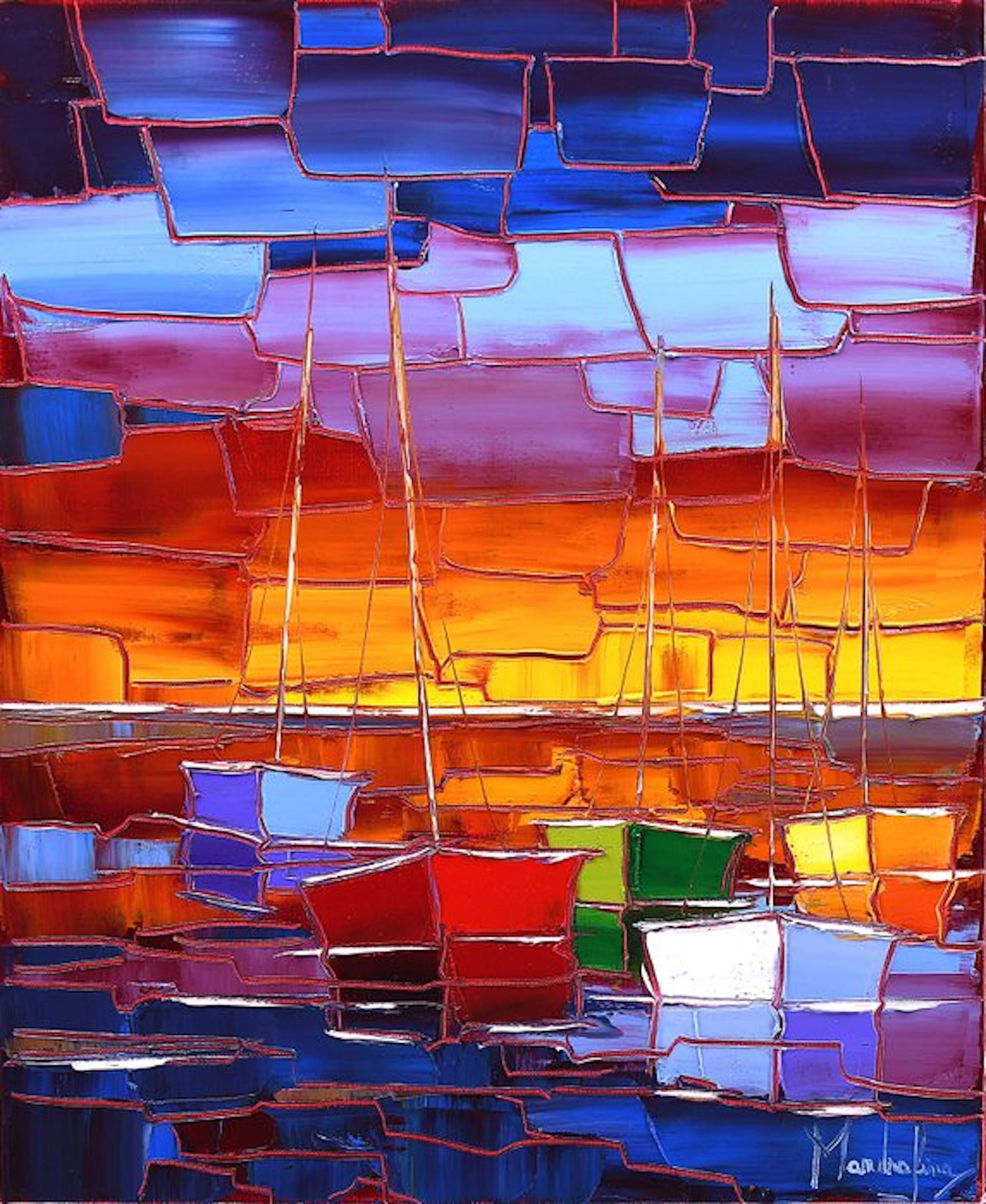 Caroline Mandrafina - Pfleger " Les barques colorées "