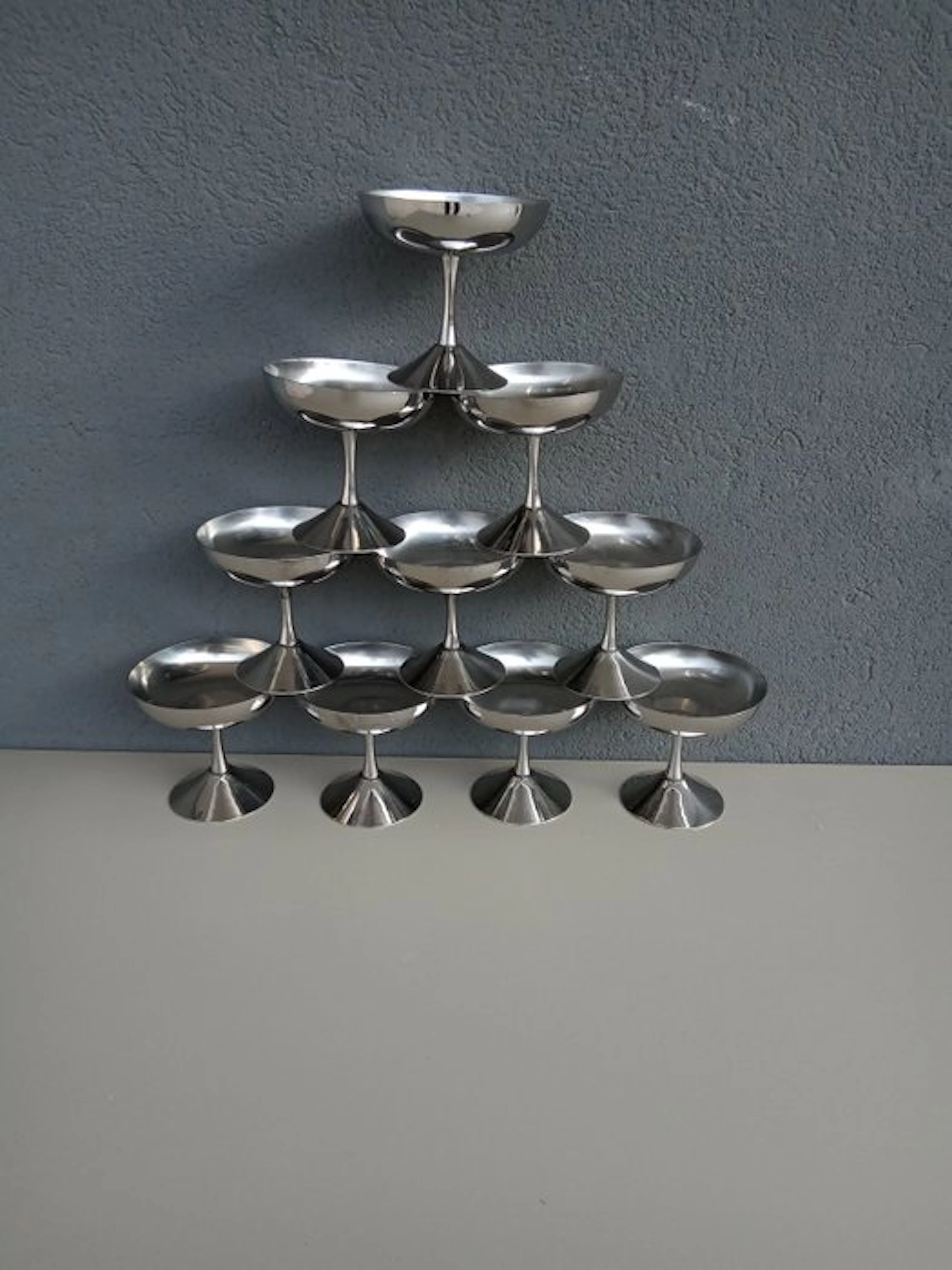 Champagne glass (10) - Steel