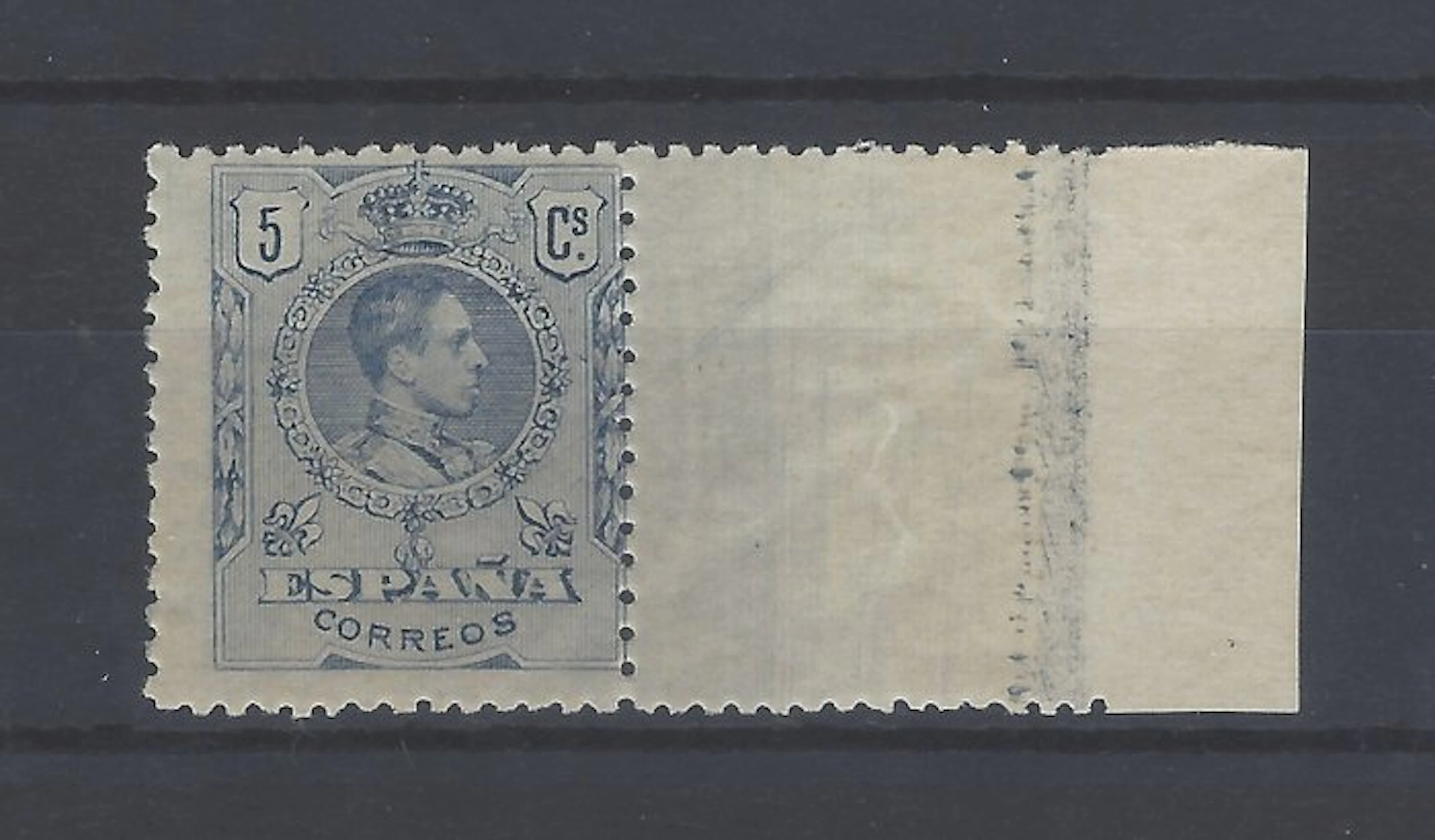 Spain 1909/1922 - Extremely rare Alfonso XIII - color error - Edifil Esp. 268Hb