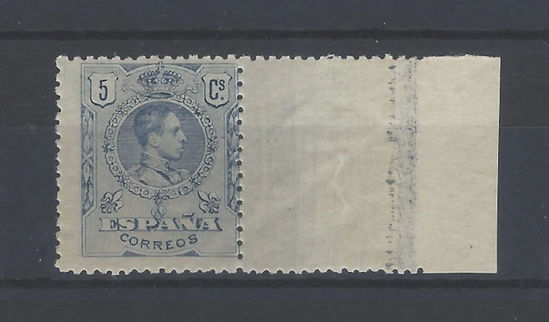 Spain 1909/1922 - Extremely rare Alfonso XIII - color error - Edifil Esp. 268Hb