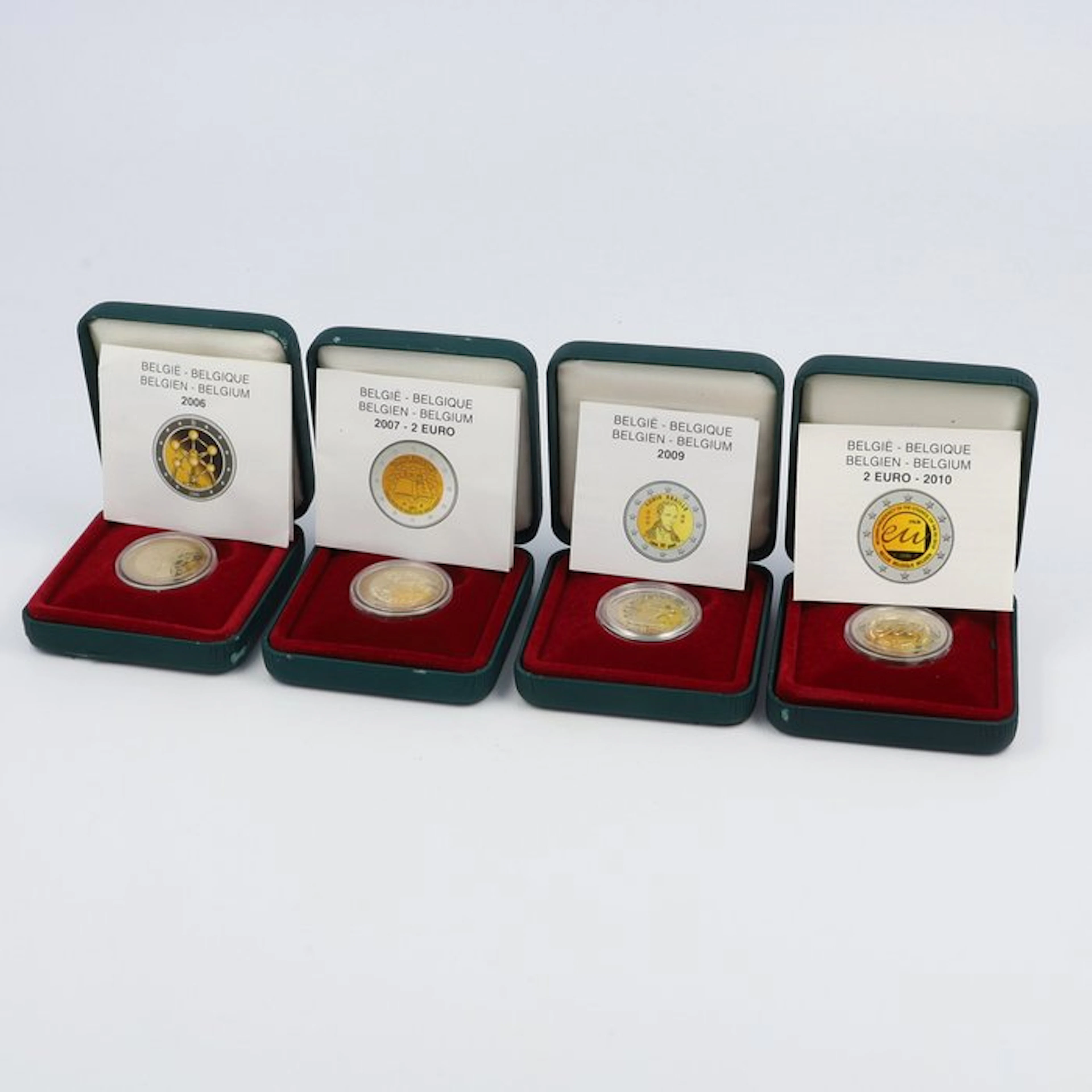 Belgium. 2 Euro 2006/2010 (4 stuks incl