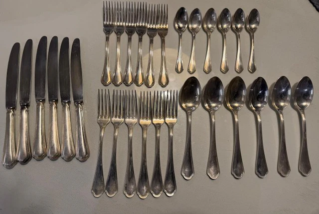 Arthur Krupp - Cutlery set for 6 (30) - Silverplated