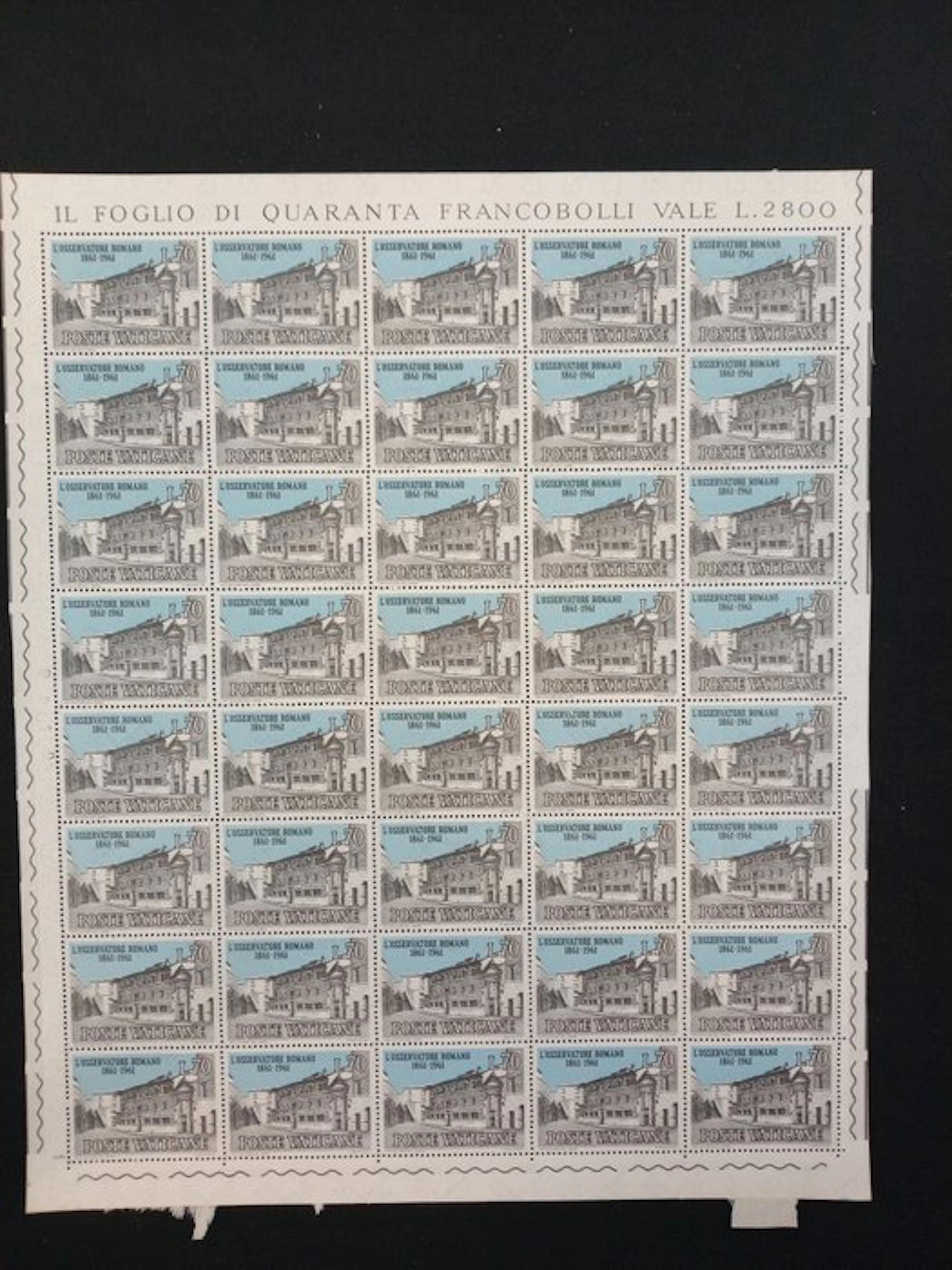 Vatican City - set of 50 full sheets, new rubber, intact; VAT B1