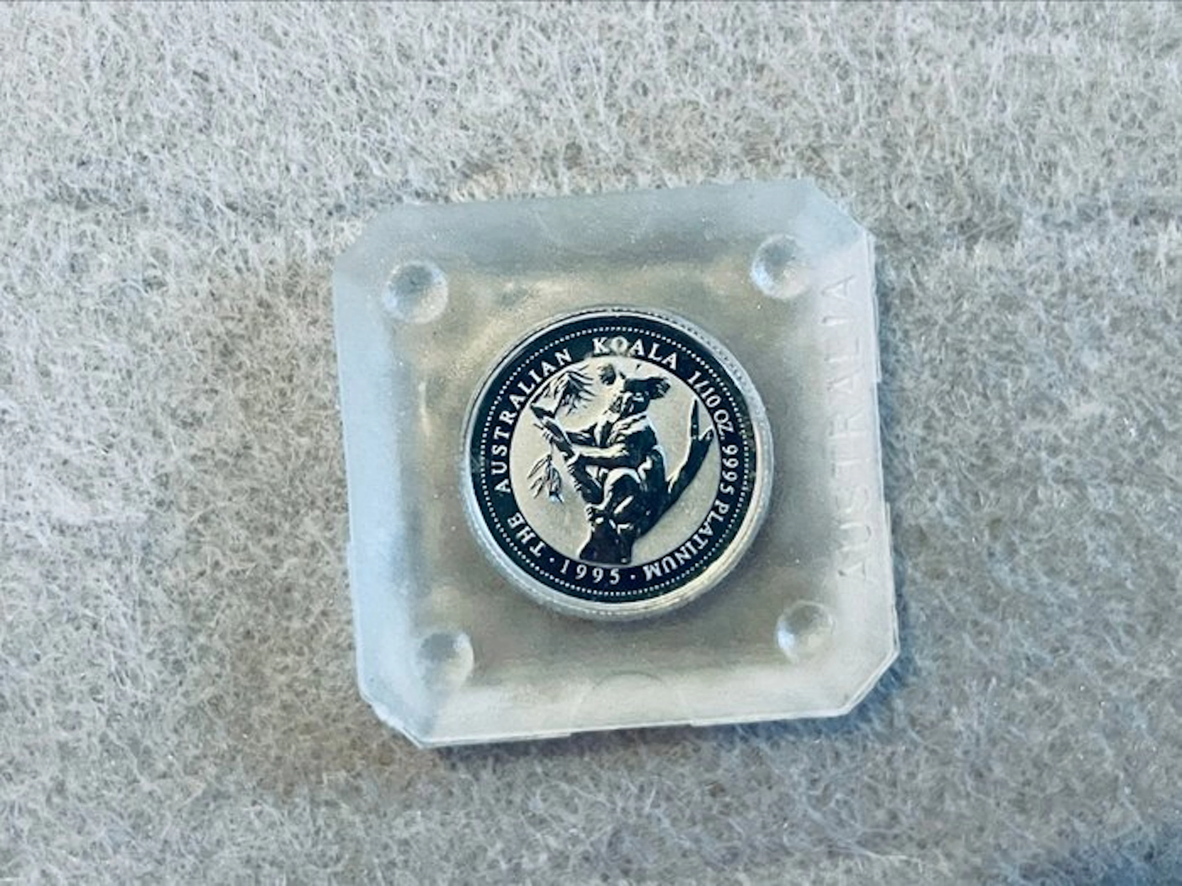 Australia. 15 Dollars 1995, Koala, 1/10 Oz Platinum