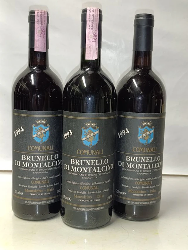 1993 & 1994 x2 Comunali - Brunello di Montalcino - 3 Bottles (0.75L)