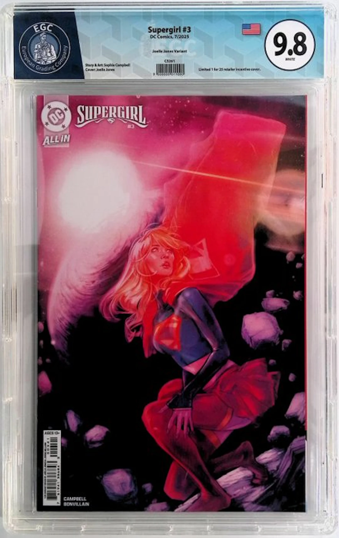 Supergirl #3 - EGC 9.8 - 1 Graded comic - First edition - 2025