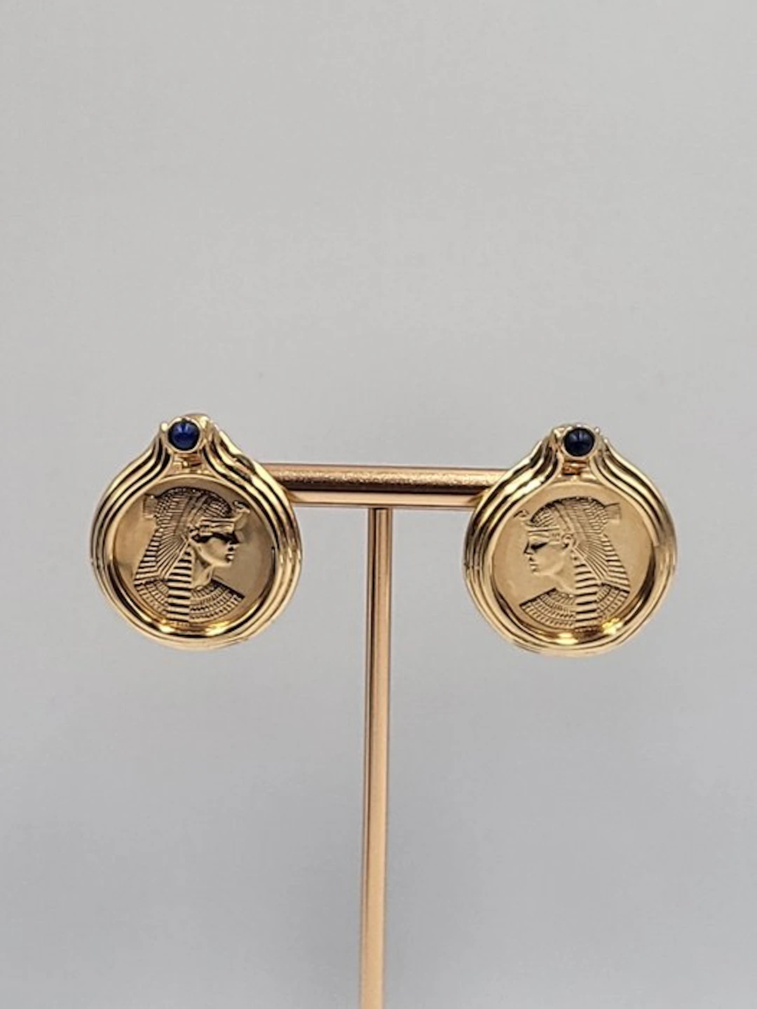Franklin Mint - Lapis lazuli - Gold-plated - Earrings