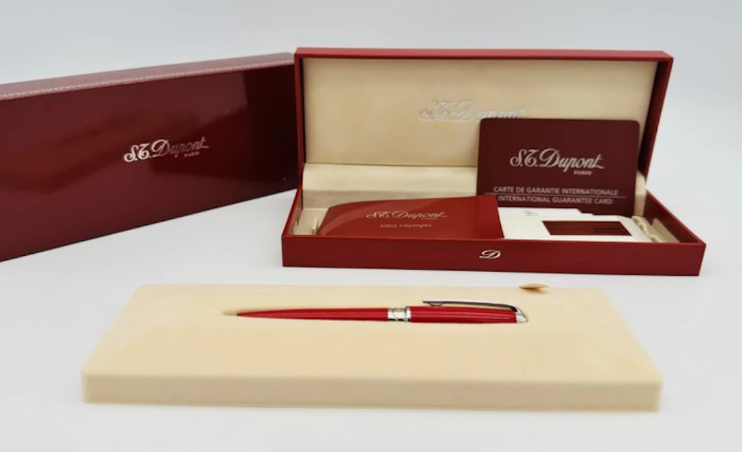 S.T. Dupont - Olympio – Red Chinese Lacquer Palladium –...