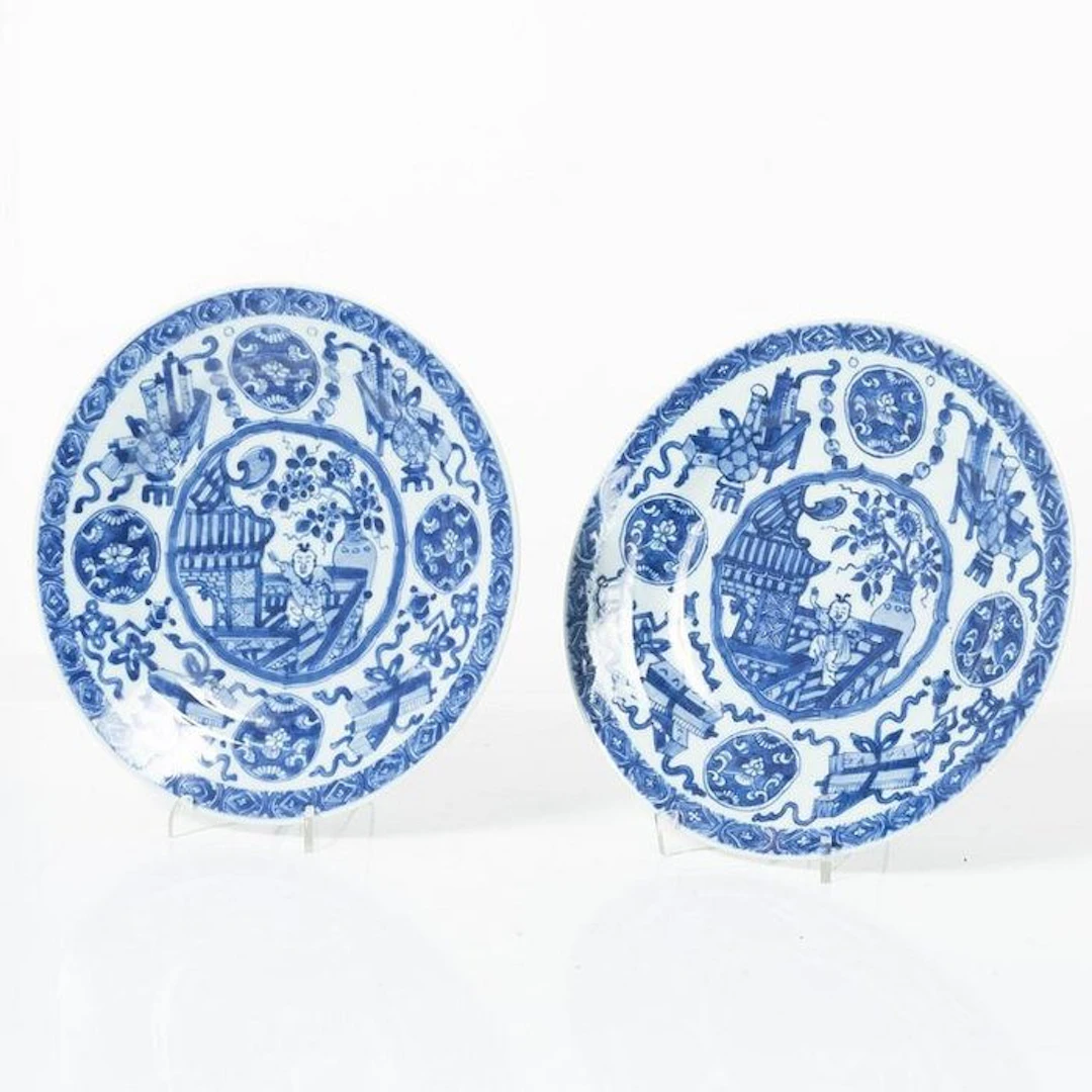 Rare Chinese porcelain plate dancing boy –China- Kangxi...