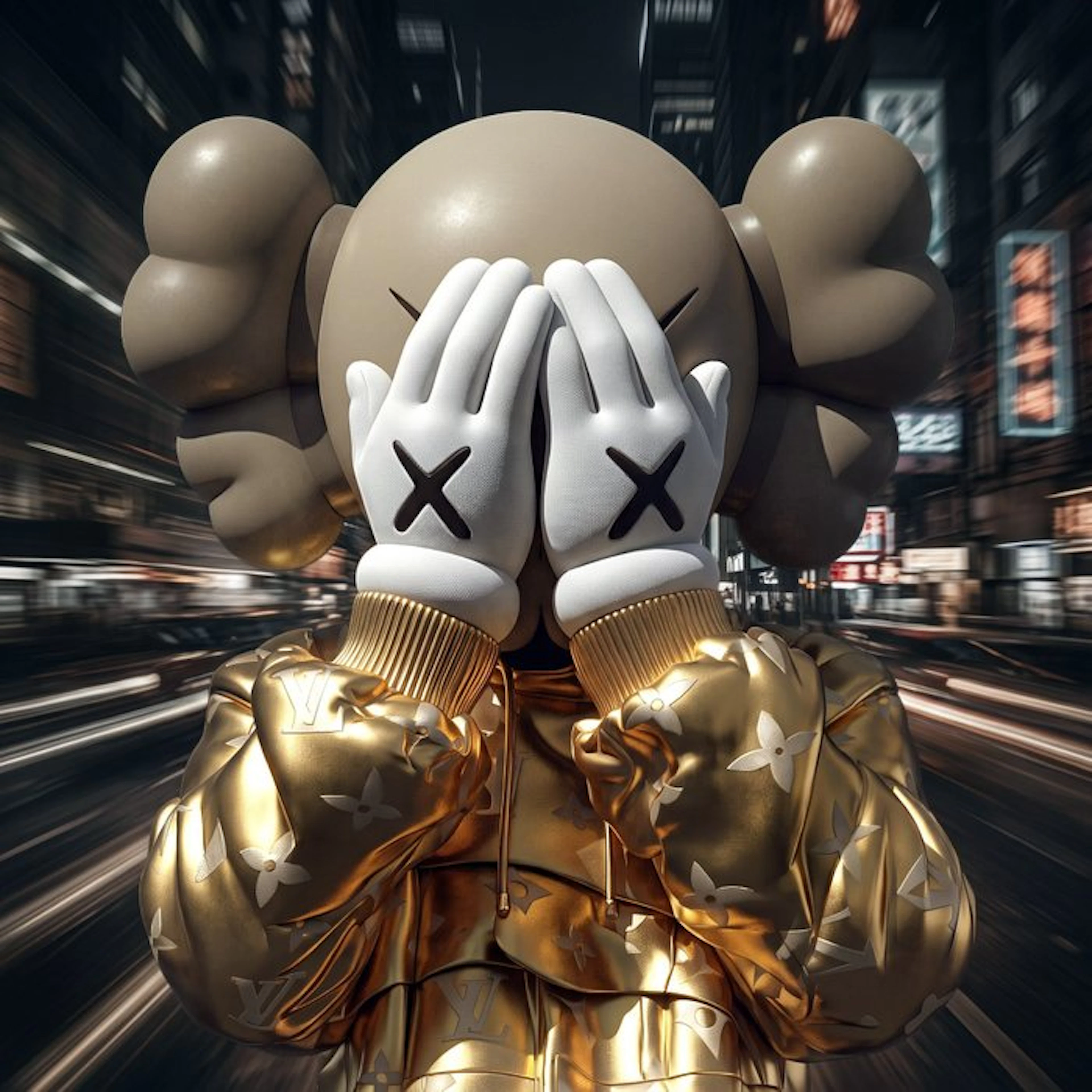 Artxlife - Kaws Hidden Vuitton Gold Edition Fortnite