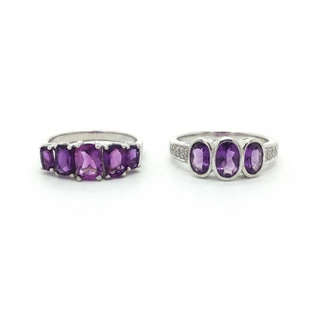 No reserve price - 2 piece jewellery set Silver - 4.29ct