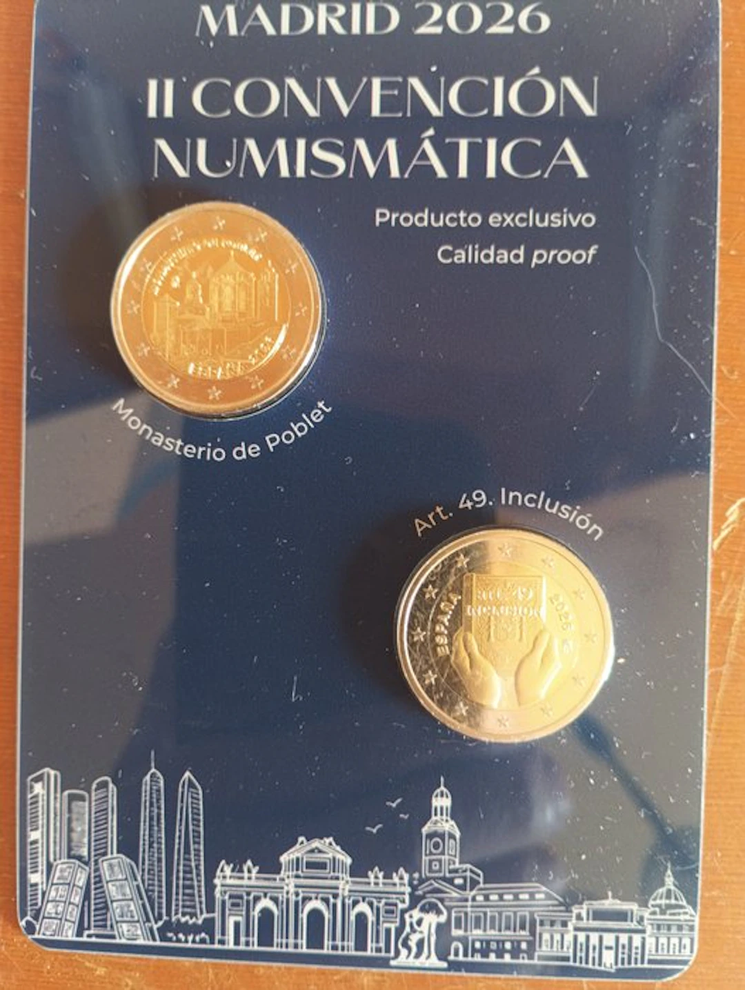 Spain. 2 Euro 2026 "Inclusion" + "Monasterio de Poblet"...