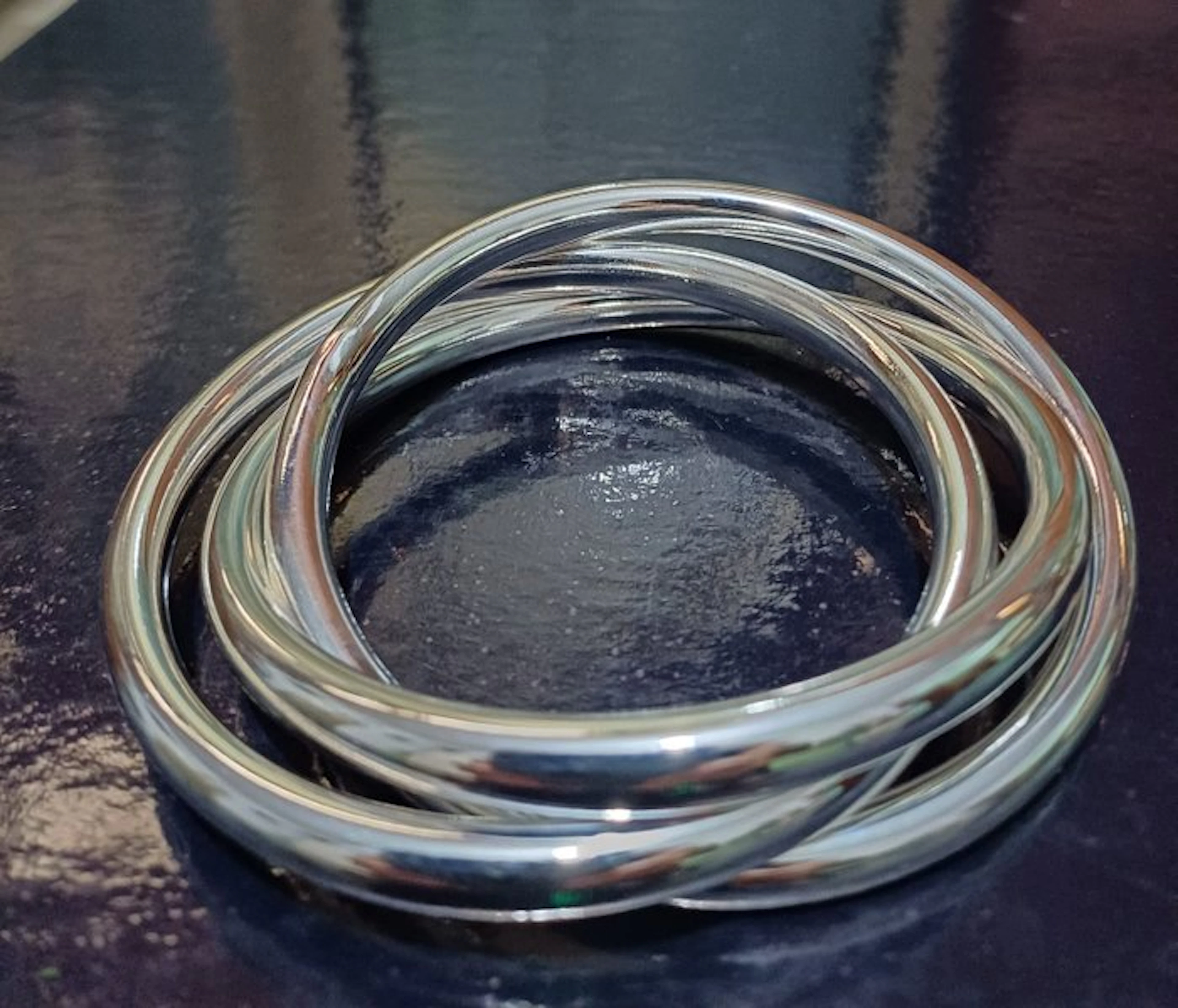 No reserve price - Bracelet Silver - Three-ring bracelet