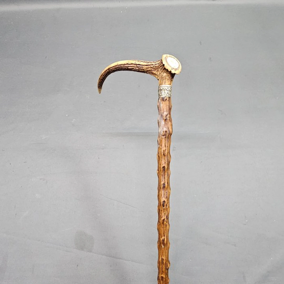 Walking stick - Bone - Alter Horn hunting stock