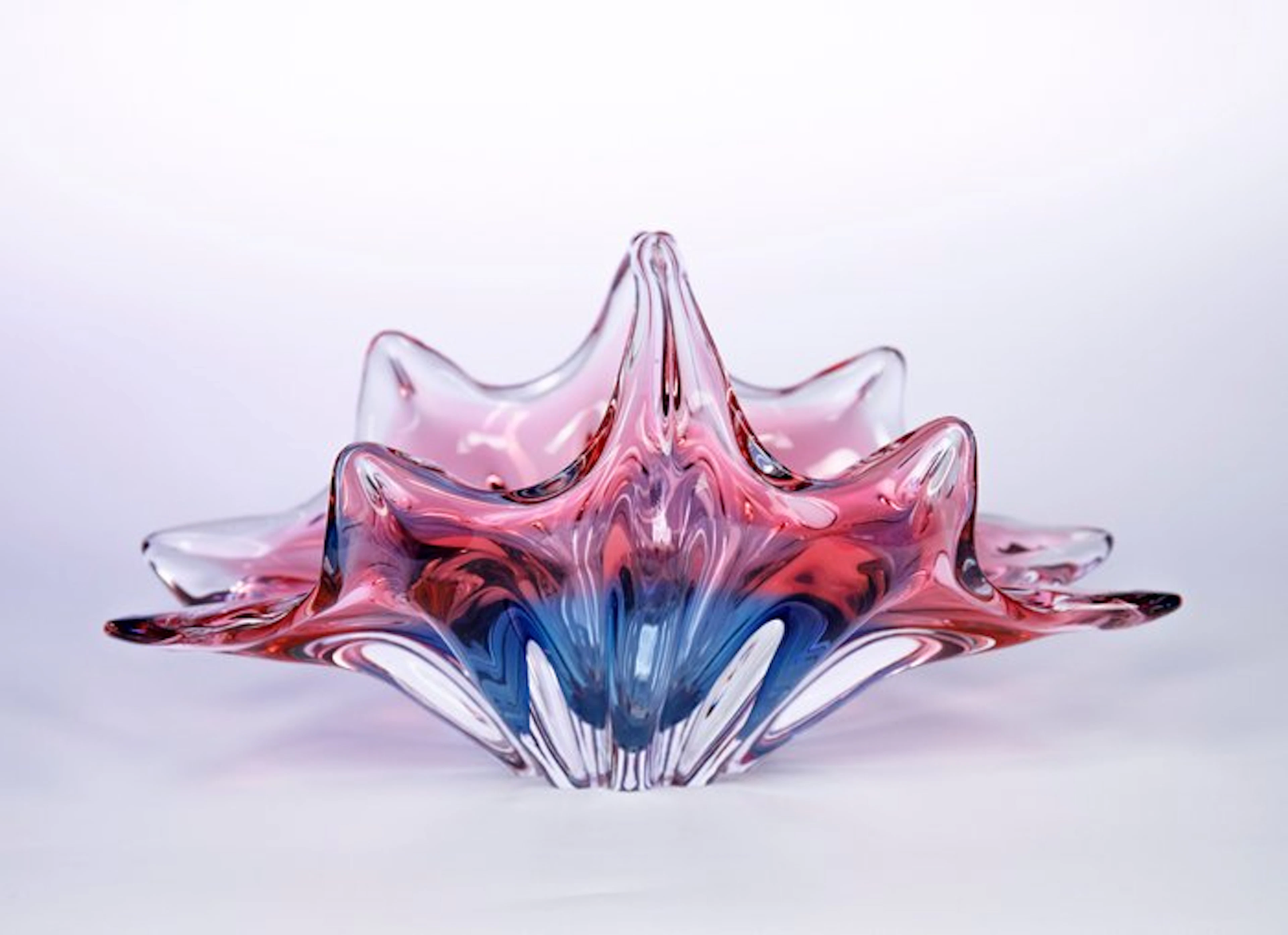Josef Hospodka - Vintage Glass Dish 1,5kg - Chribska Glassworks