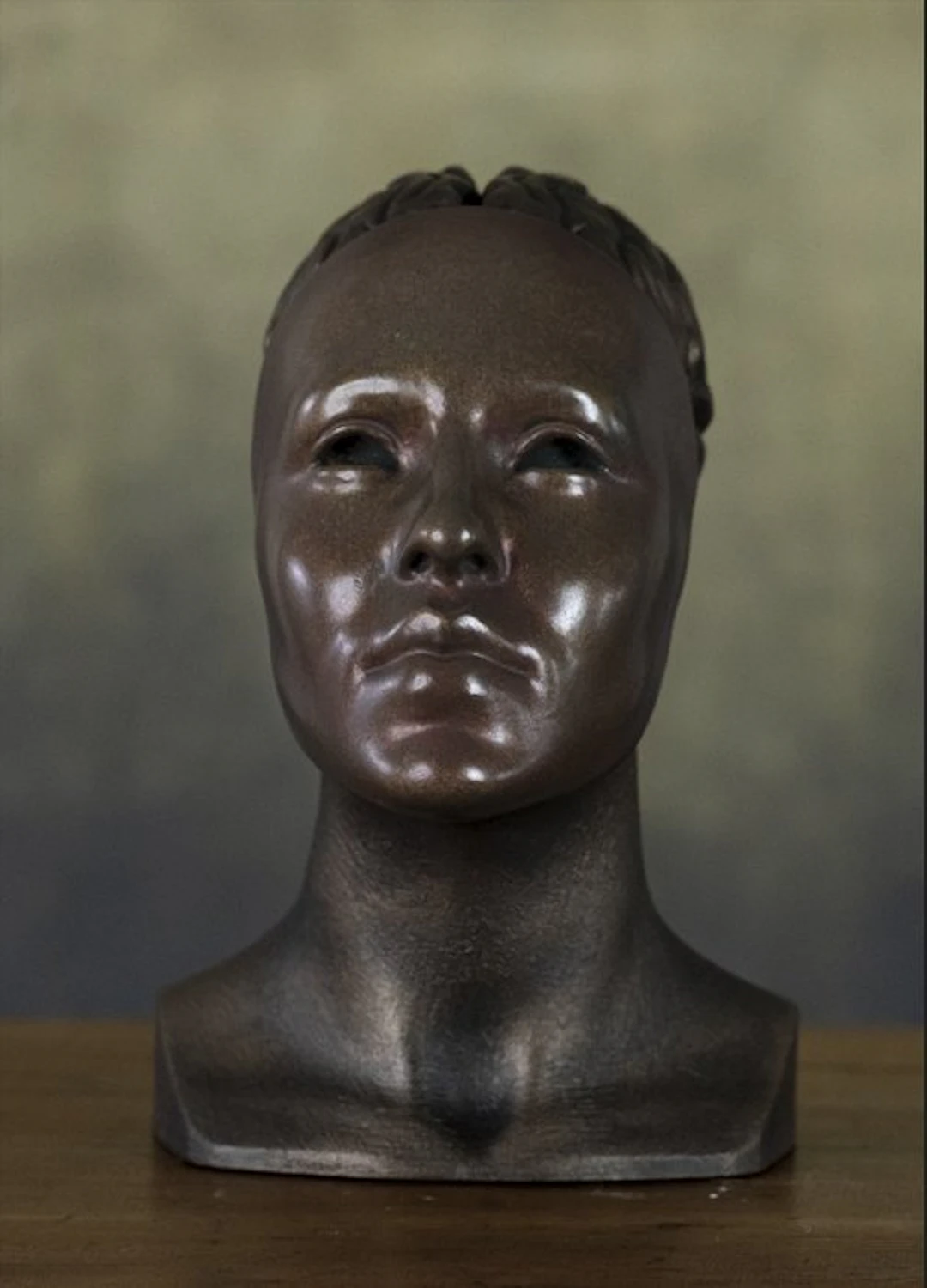 Sculpture, BUSTO - VOLTO E CERVELLO - 25 cm - Resin - 2023