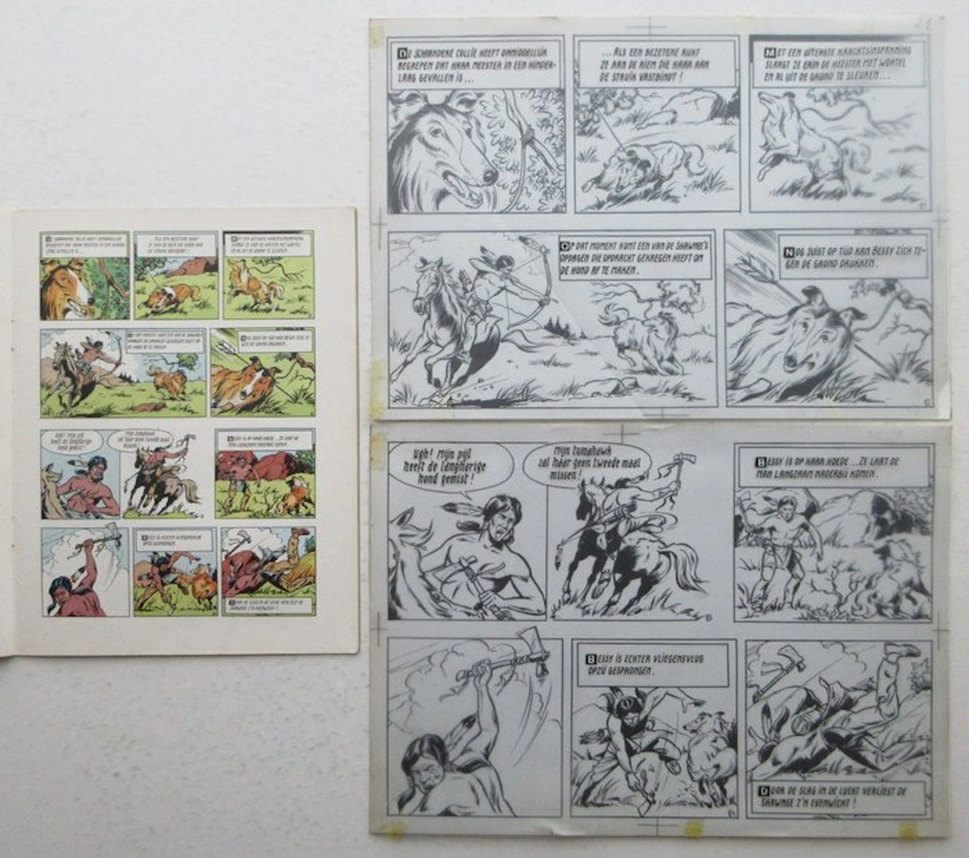 Bessy 85 - Originele pagina (p.21) - De drie vlechten - 1 original page - 1970