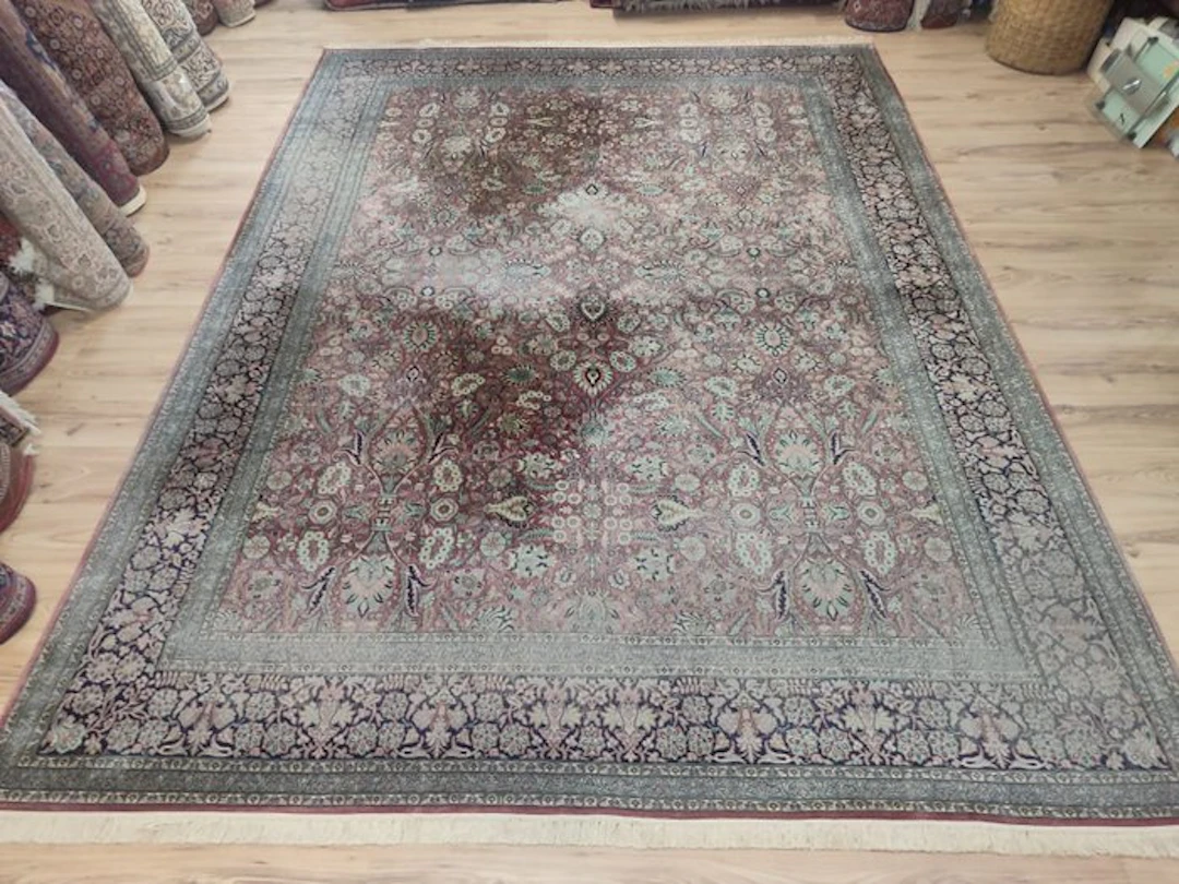 Ghoum - Rug - 3.3 m - 2.48 m - Natural silk Vintage art!