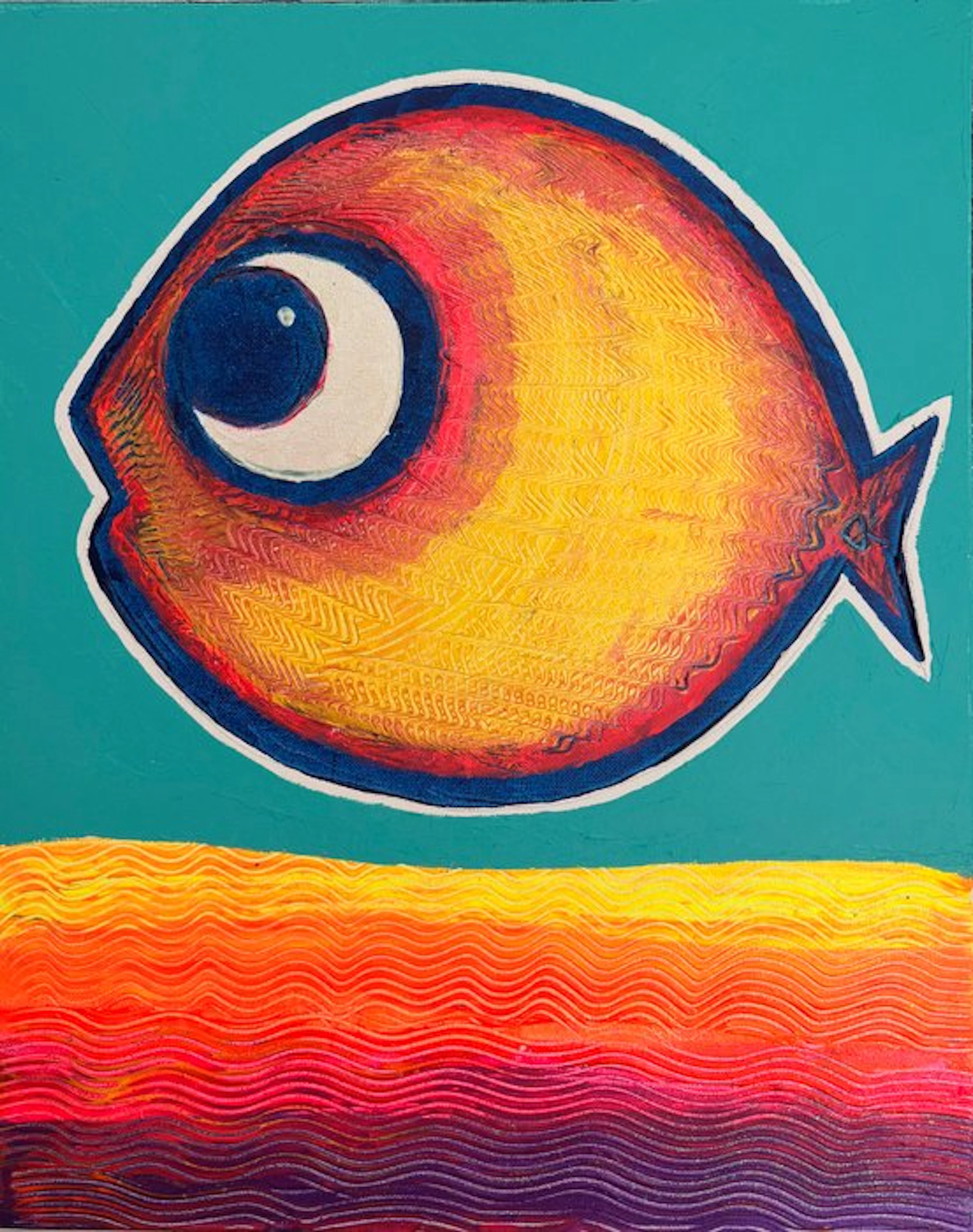 Denis Kuvayev (1971) - Goldfish on golden bottom - No Reserve