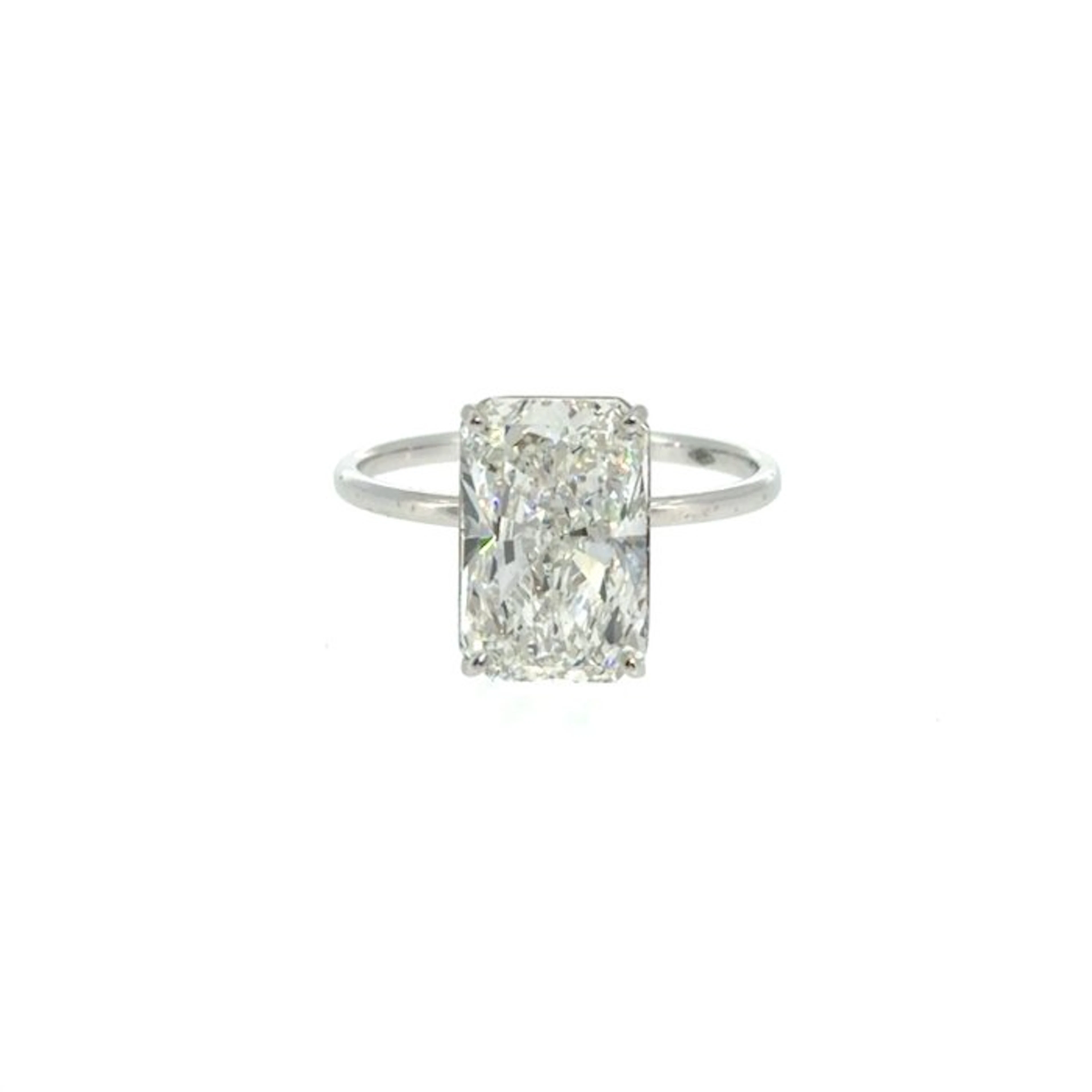 No reserve price - Ring - 14 kt. White gold - 3.02ct. tw. Diamond (Lab-grown)