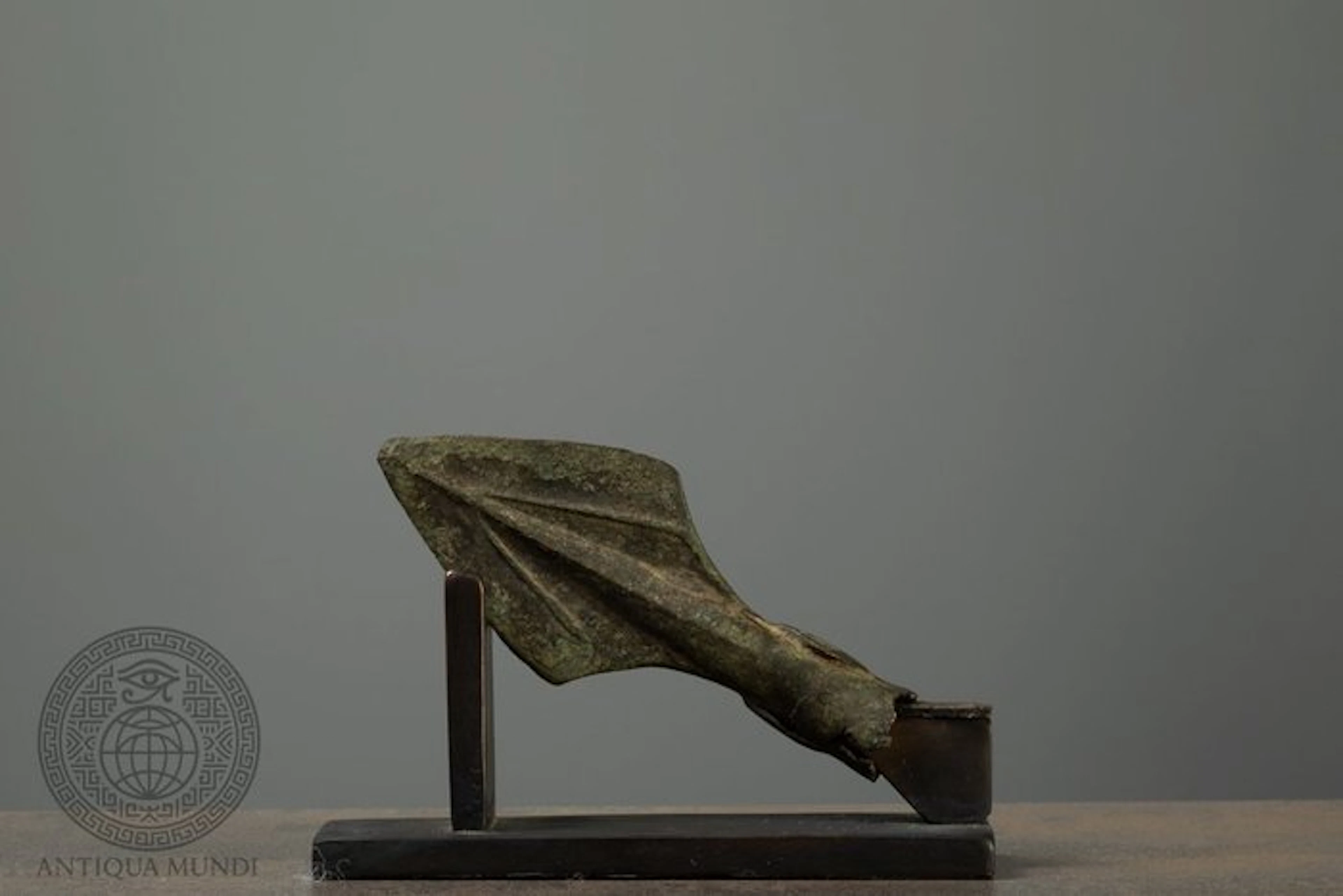 Western Asiatic Bronze Spearhead with Fan-Shaped Blade...