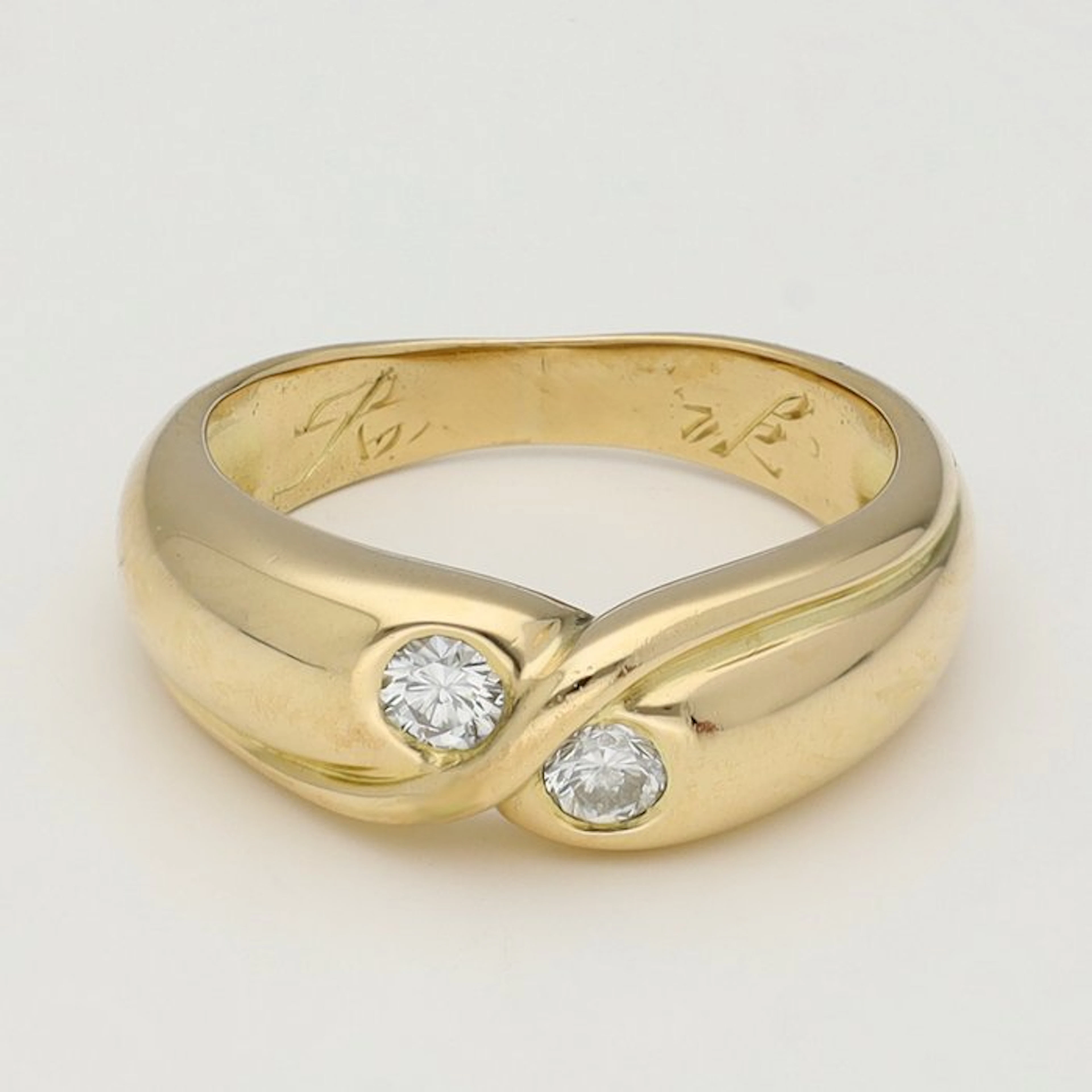 Ring - 18 kt. Yellow gold Diamond (Natural)