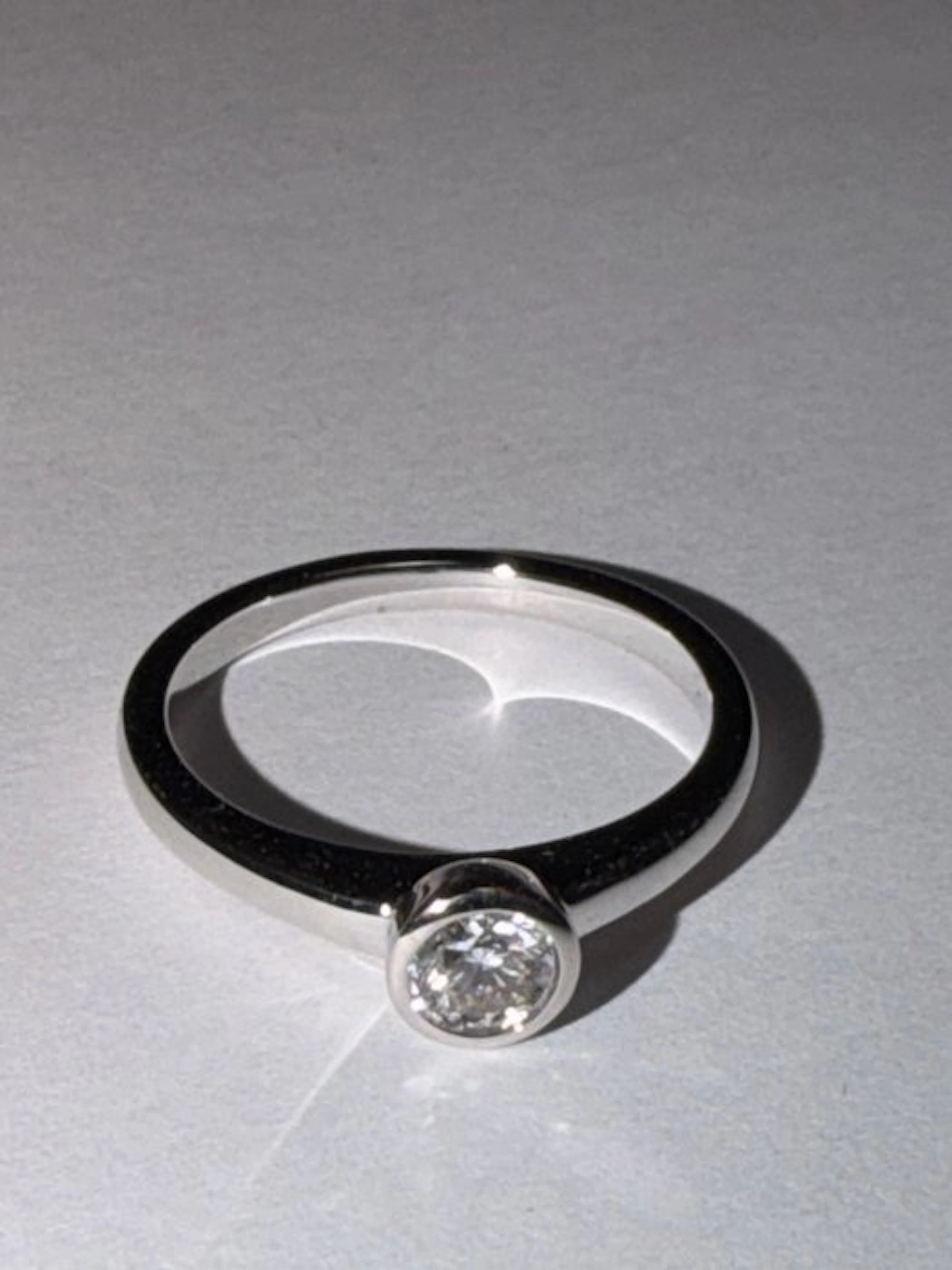 Ring - 18 kt. White gold - 0.27ct. tw. Diamond (Lab-grown)
