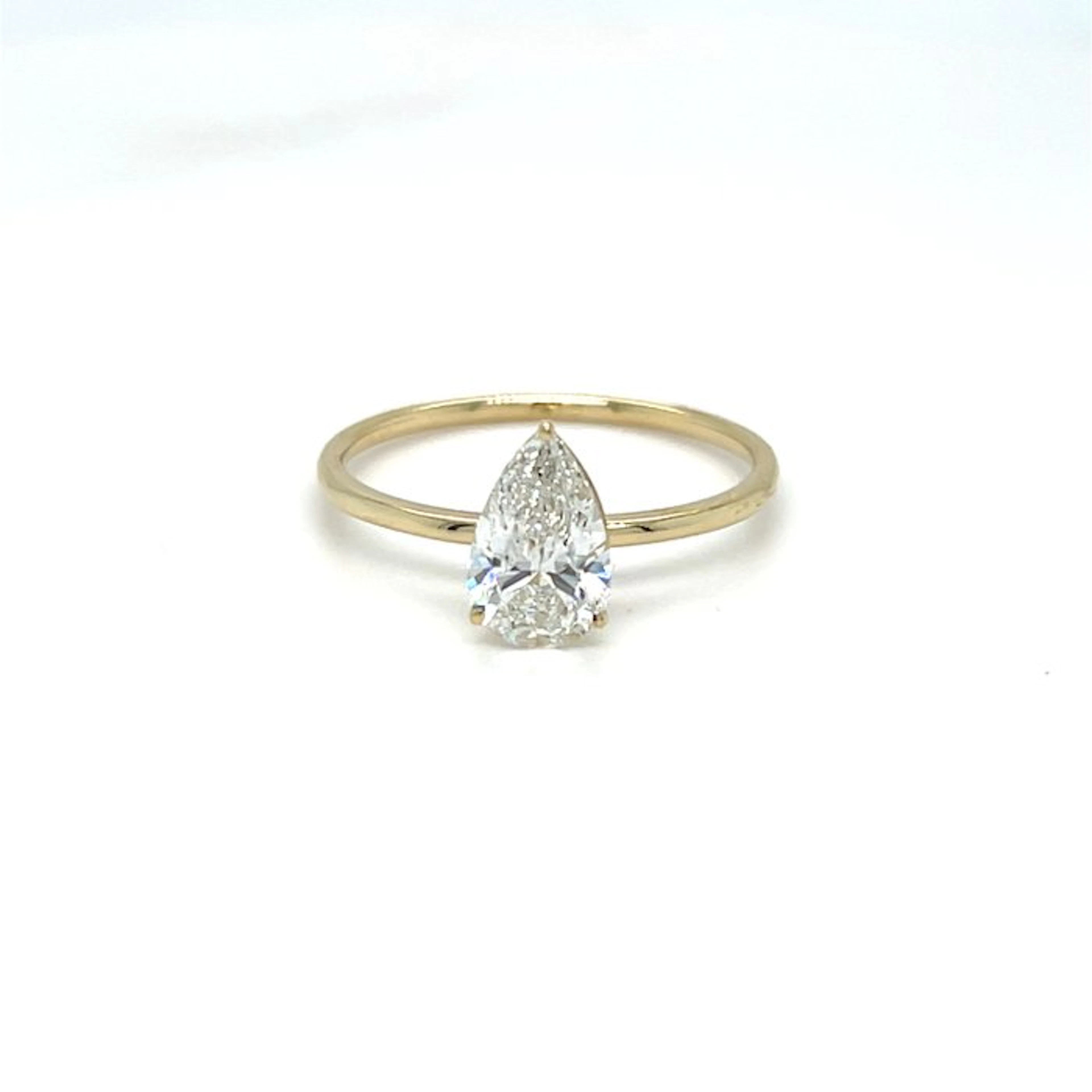 No reserve price - Ring - 14 kt. Yellow gold - 1.07ct. tw. Diamond (Lab-grown)
