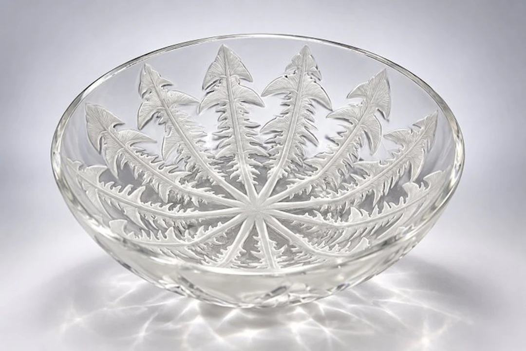 Lalique - René Lalique - Fruit bowl - Pissenlit 24 cm...