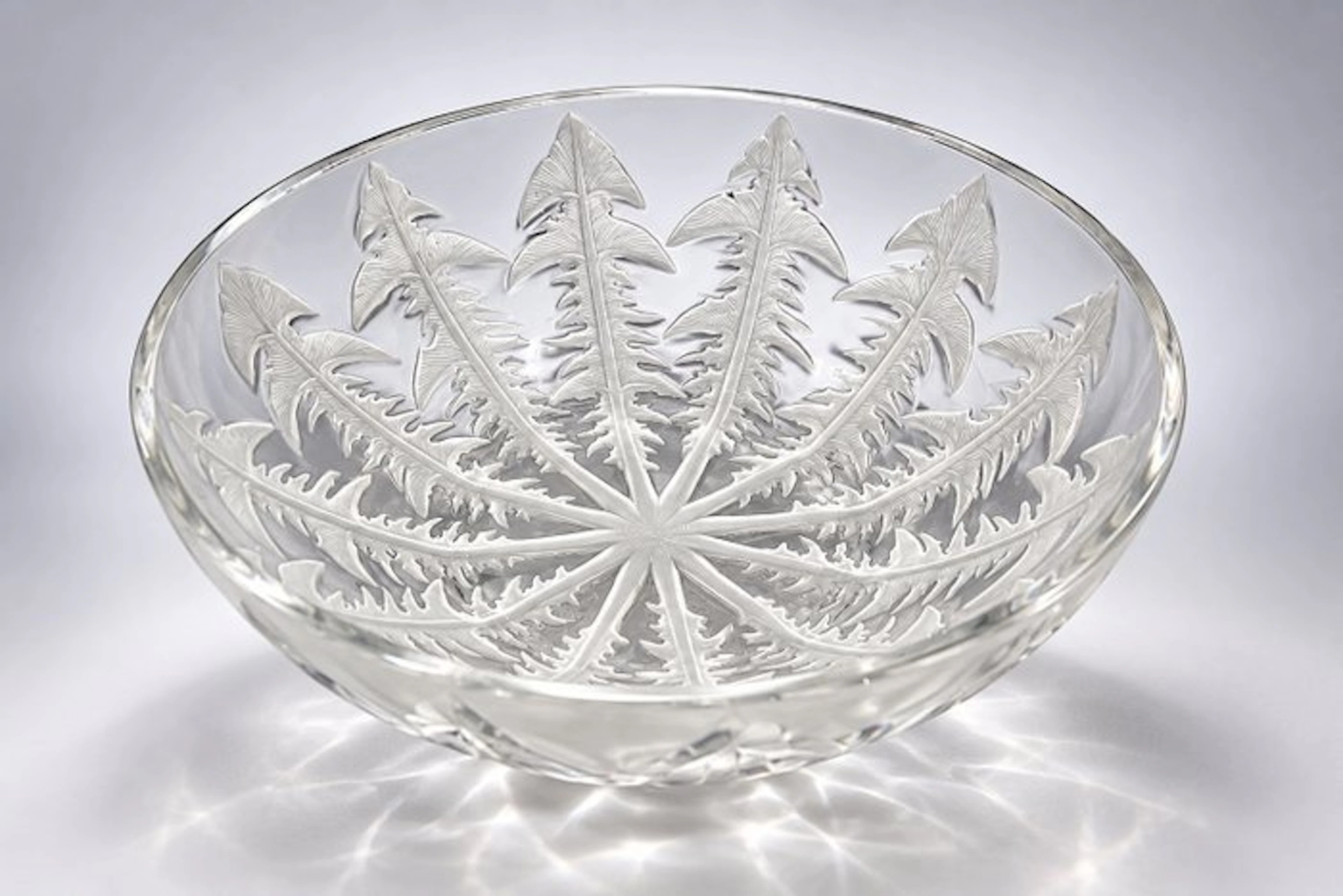 Lalique - René Lalique - Fruit bowl - Pissenlit 24 cm...