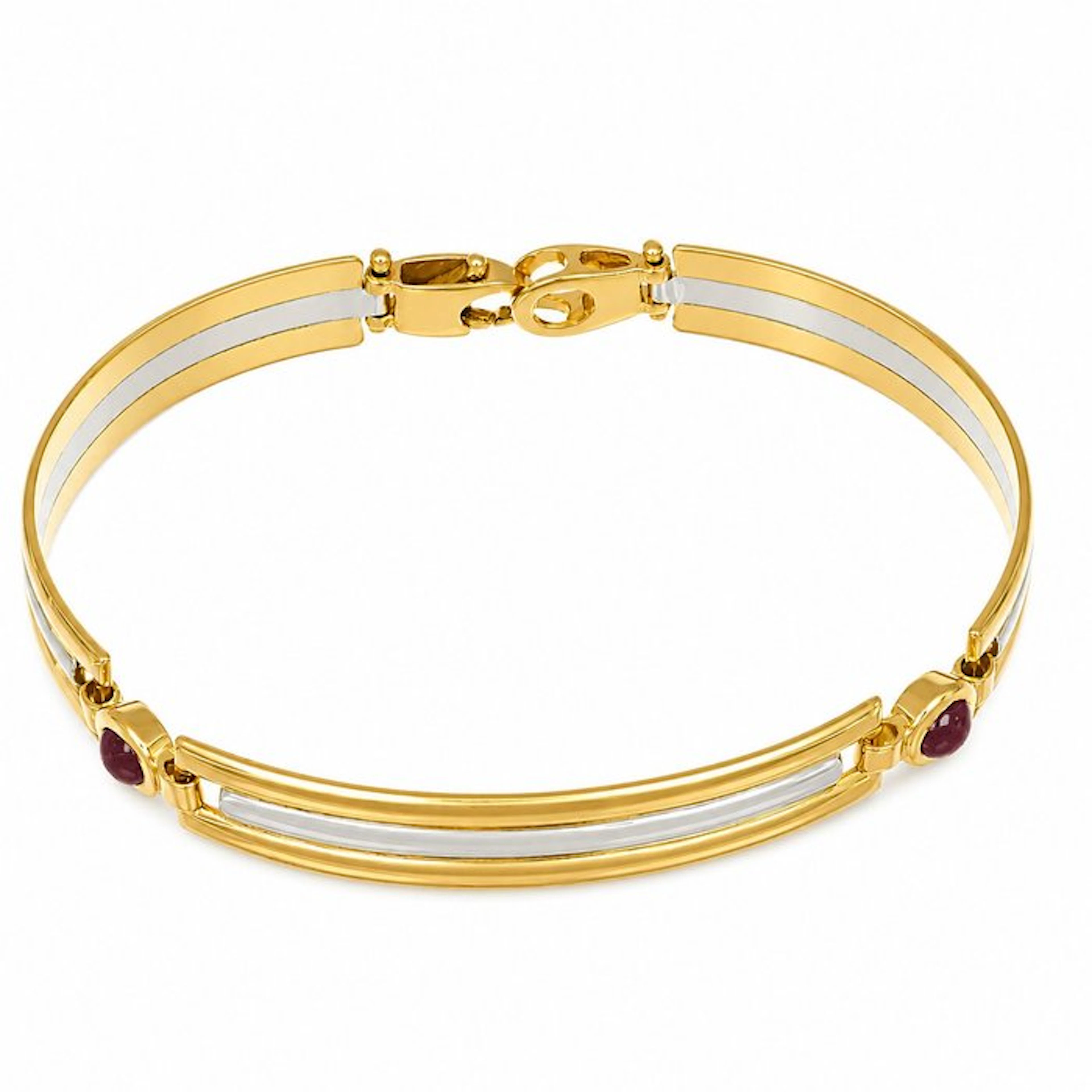 Bracelet - 18 kt. Yellow gold, White gold - Made in Italy - Handmade