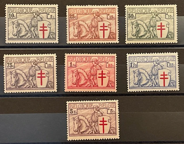 Belgium 1934 - Complete series 'Ridder' - OBP/COB 394/00