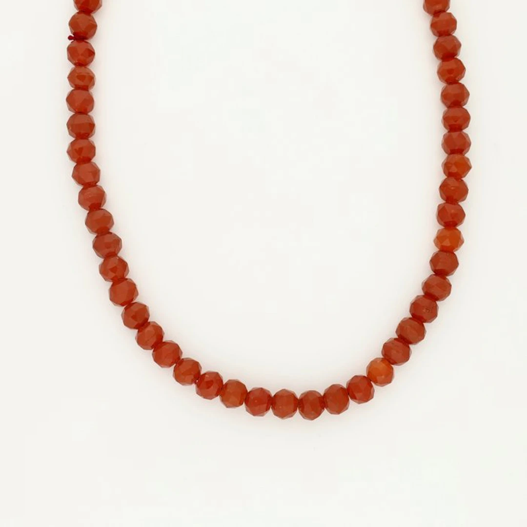 Necklace - 14 kt. Yellow gold - Carnelian