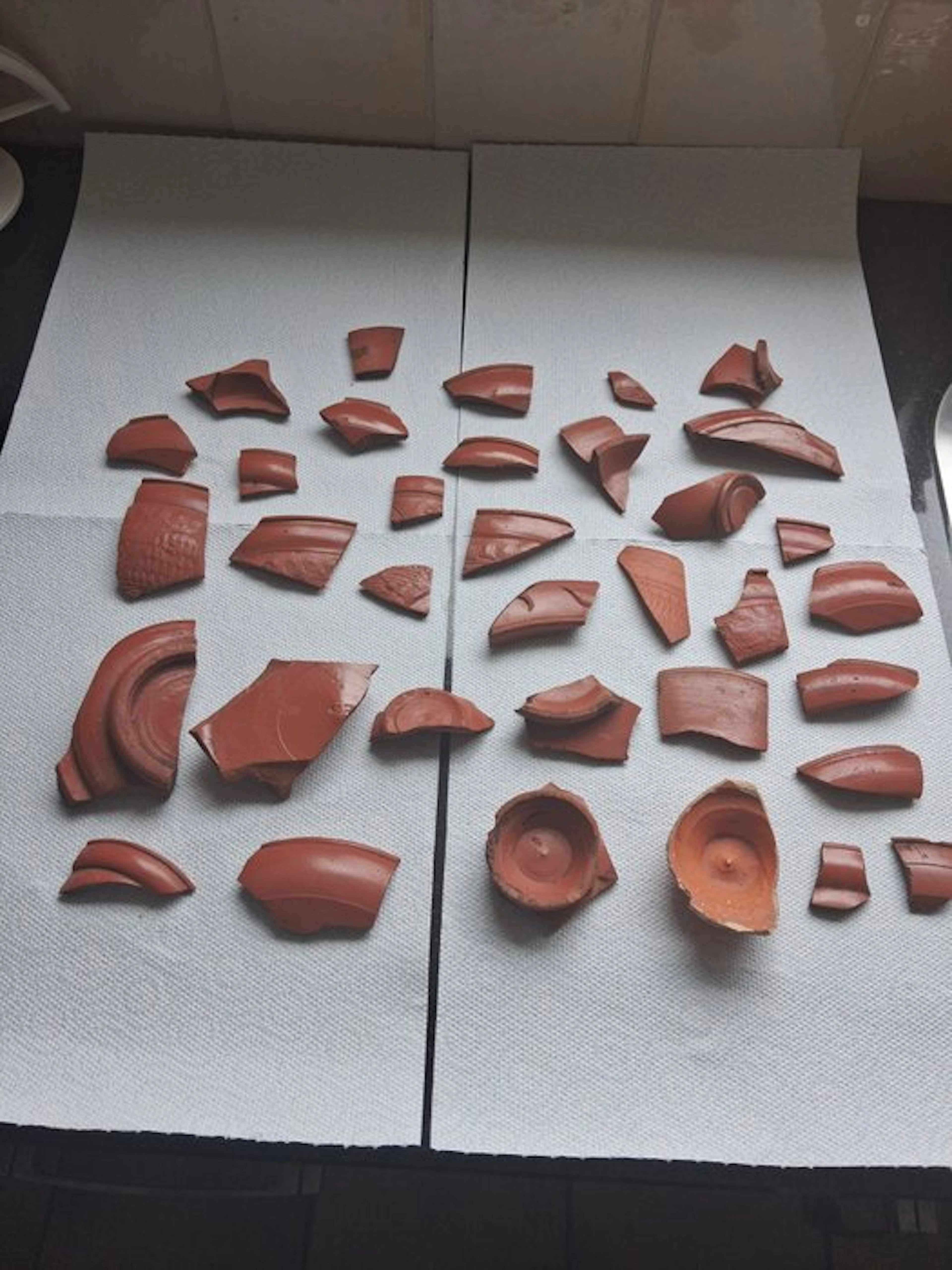 Ancient Roman a lot of Terra Sigillata shards - 10 cm (No reserve price)