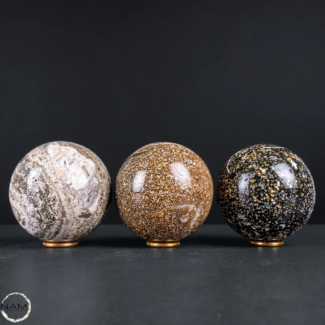 Oceanjaspis Sphere – Unique Natural Art with Fascinating...