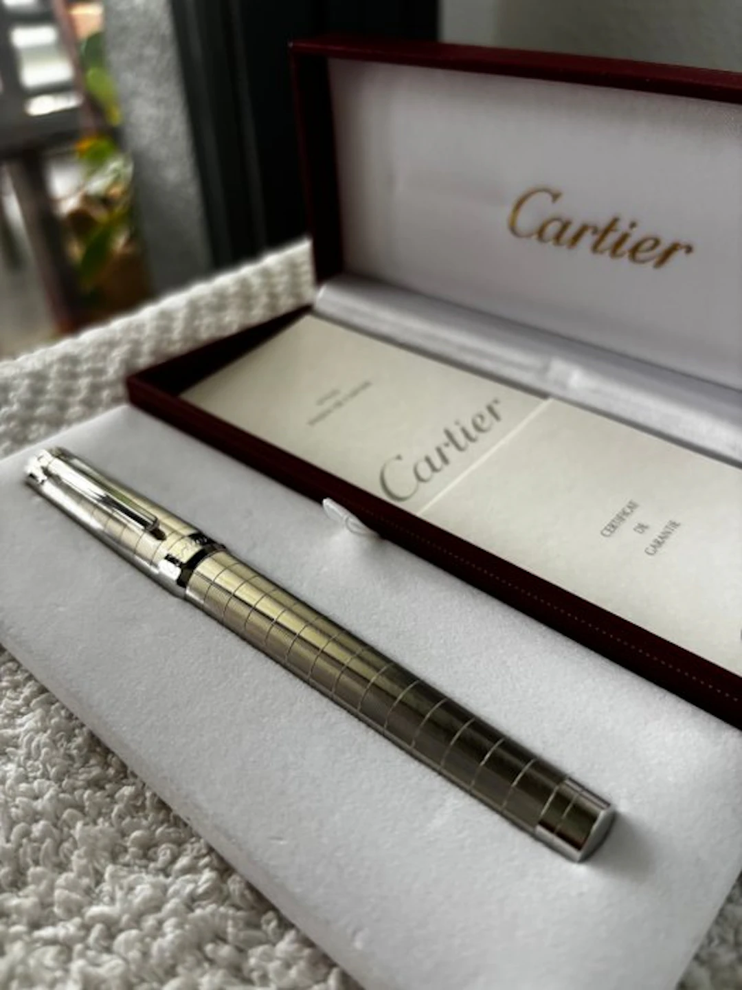 Cartier - Pluma estilográfica Cartier Pasha platinum -Full Set - Fountain pen