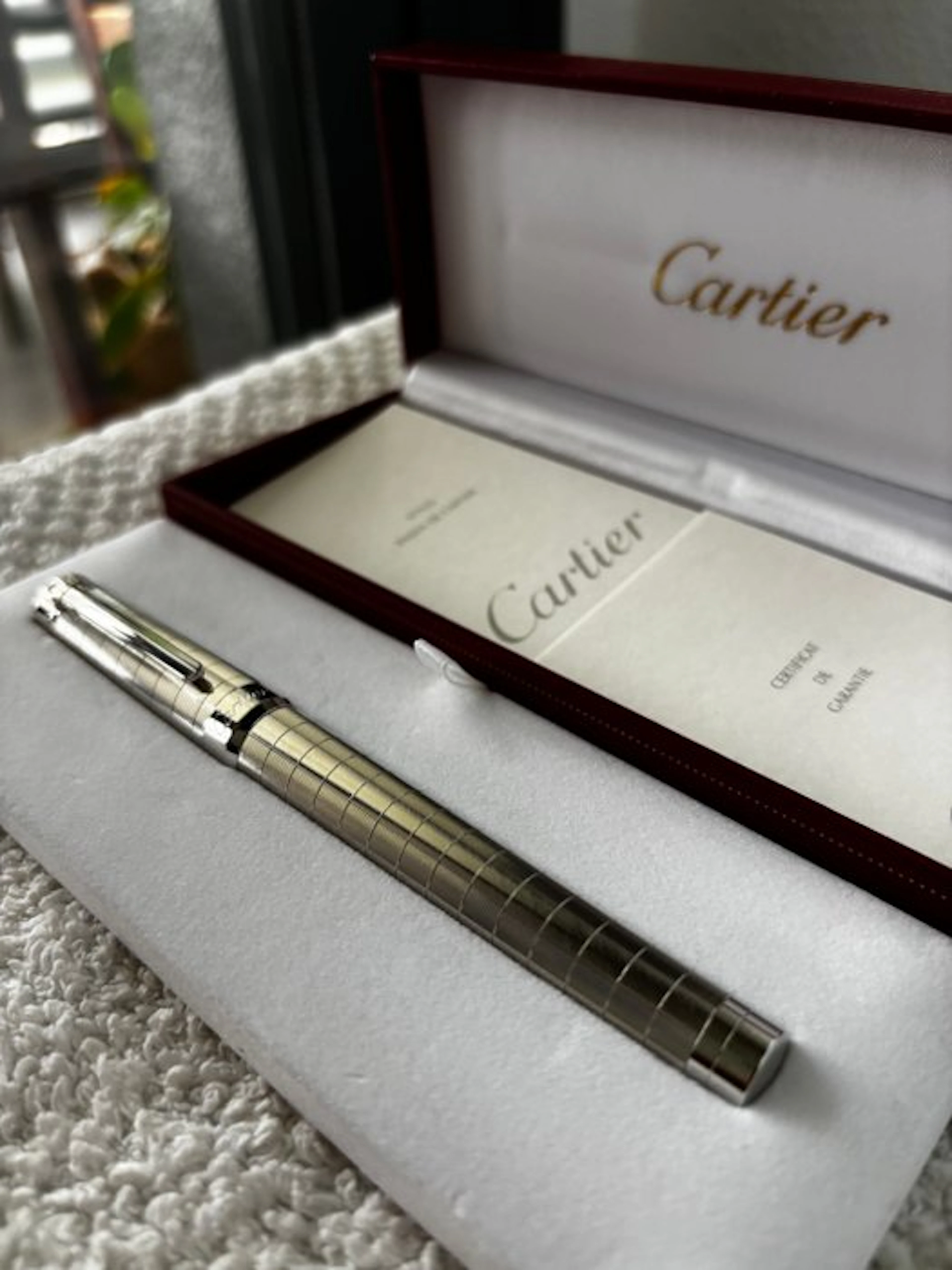 Cartier - Pluma estilográfica Cartier Pasha platinum -Full Set - Fountain pen