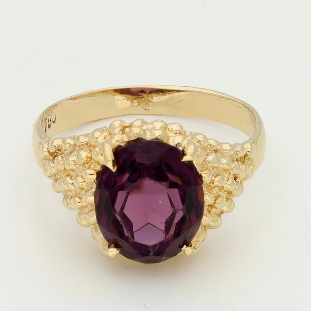 Ring - 18 kt. Yellow gold - Amethyst