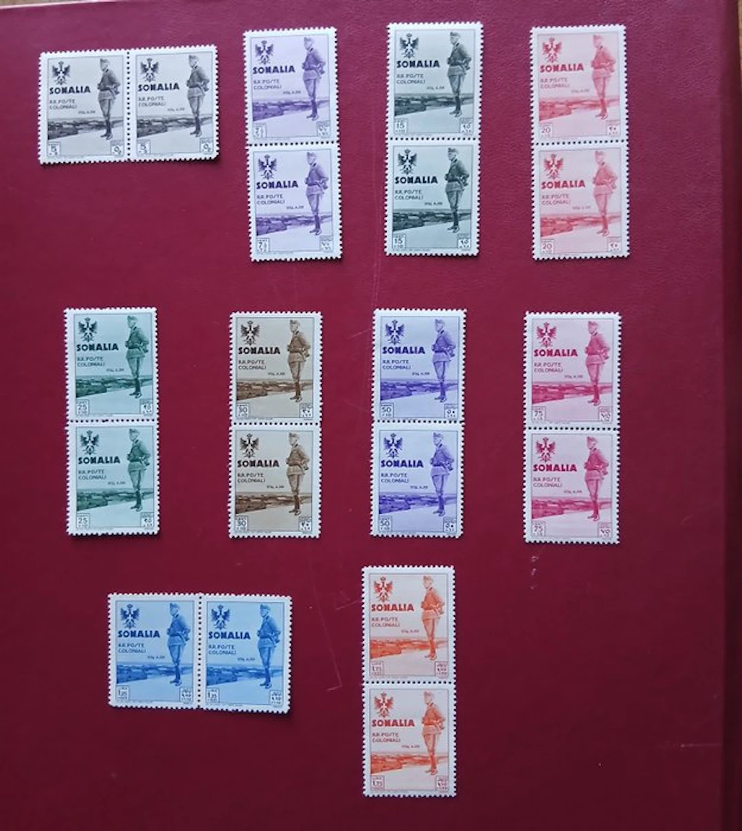 Italian Somalia 1935 - New MNH stamp pairs - King's visit...